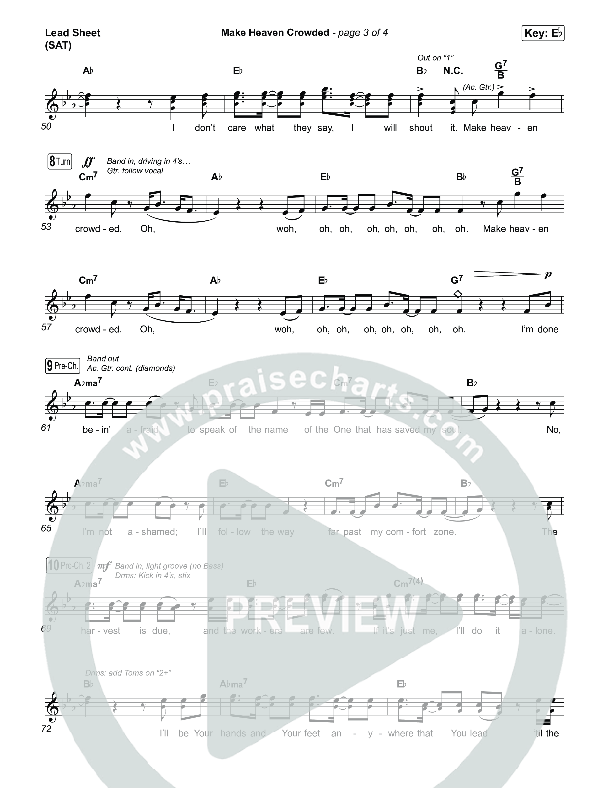 Make Heaven Crowded Lead Sheet (SAT) (Josiah Queen)