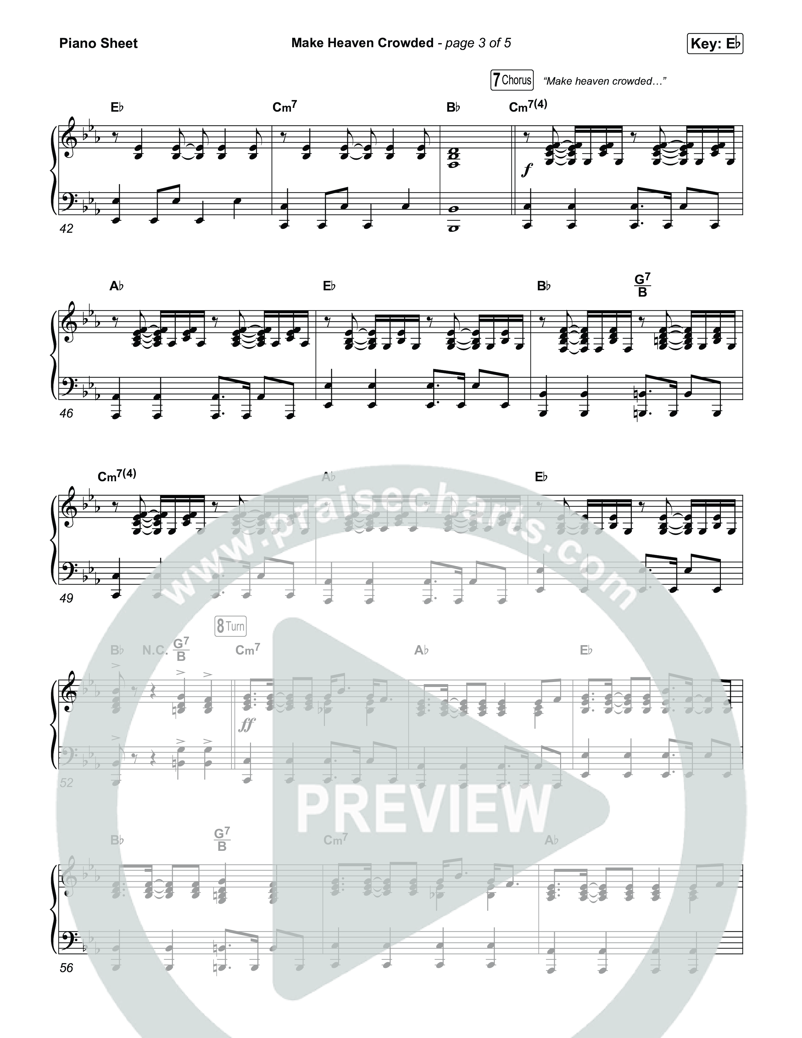 Make Heaven Crowded Piano Sheet (Josiah Queen)