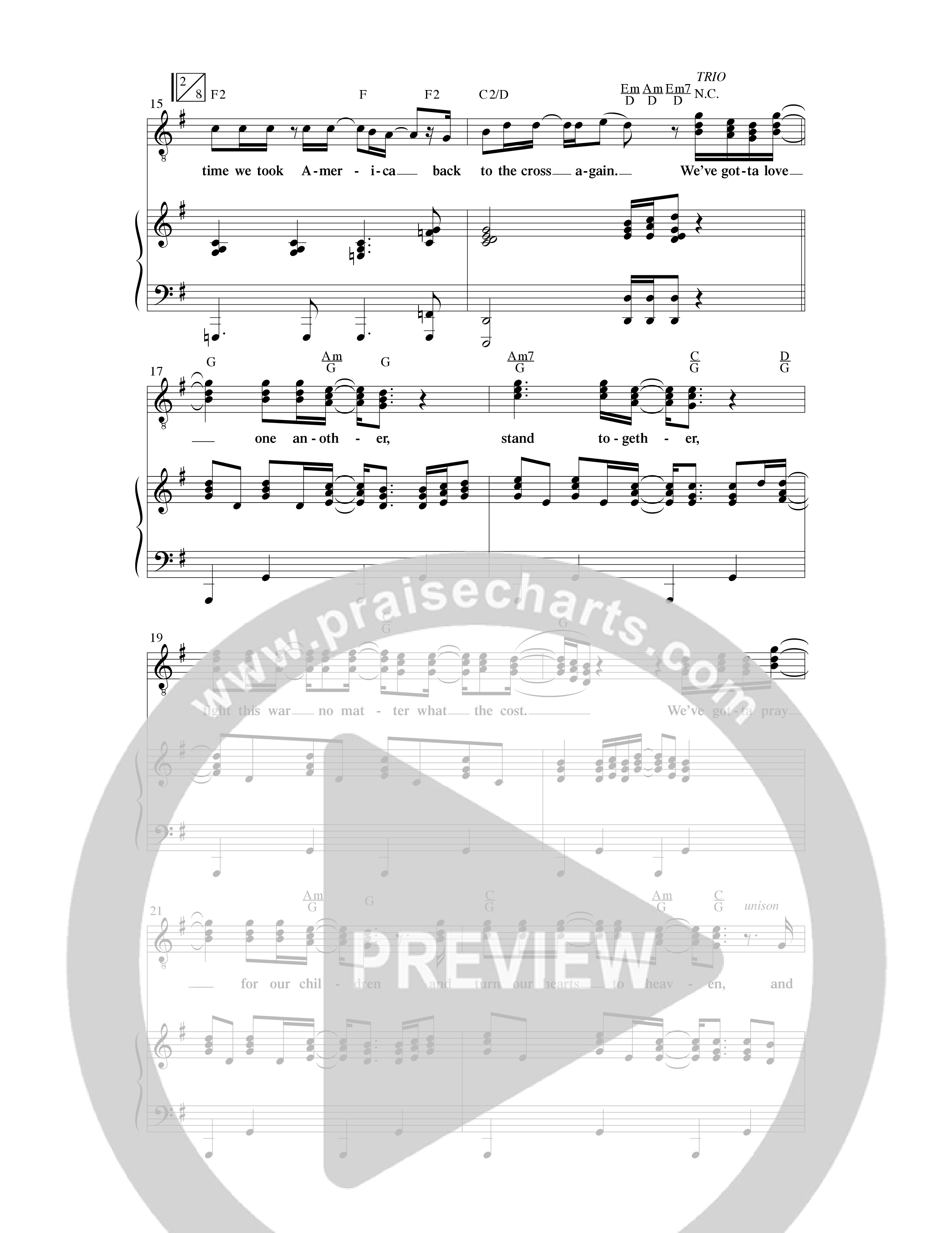 One Nation Under God (Choral Anthem SATB) Anthem (SATB/Piano) (Word Music Choral / Arr. David Clydesdale)