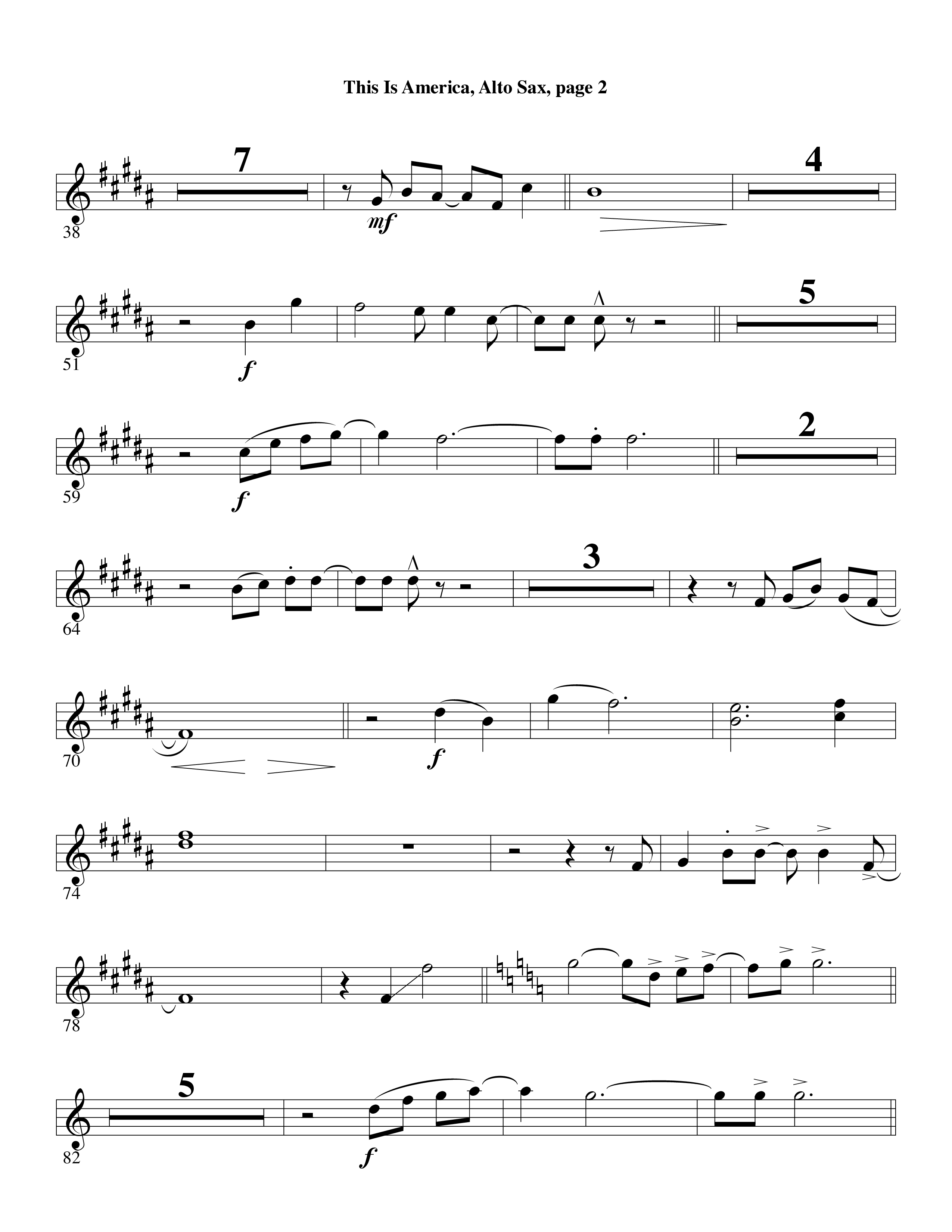 This Is America Alto Sax (Word Music / Arr. Russell Mauldin)