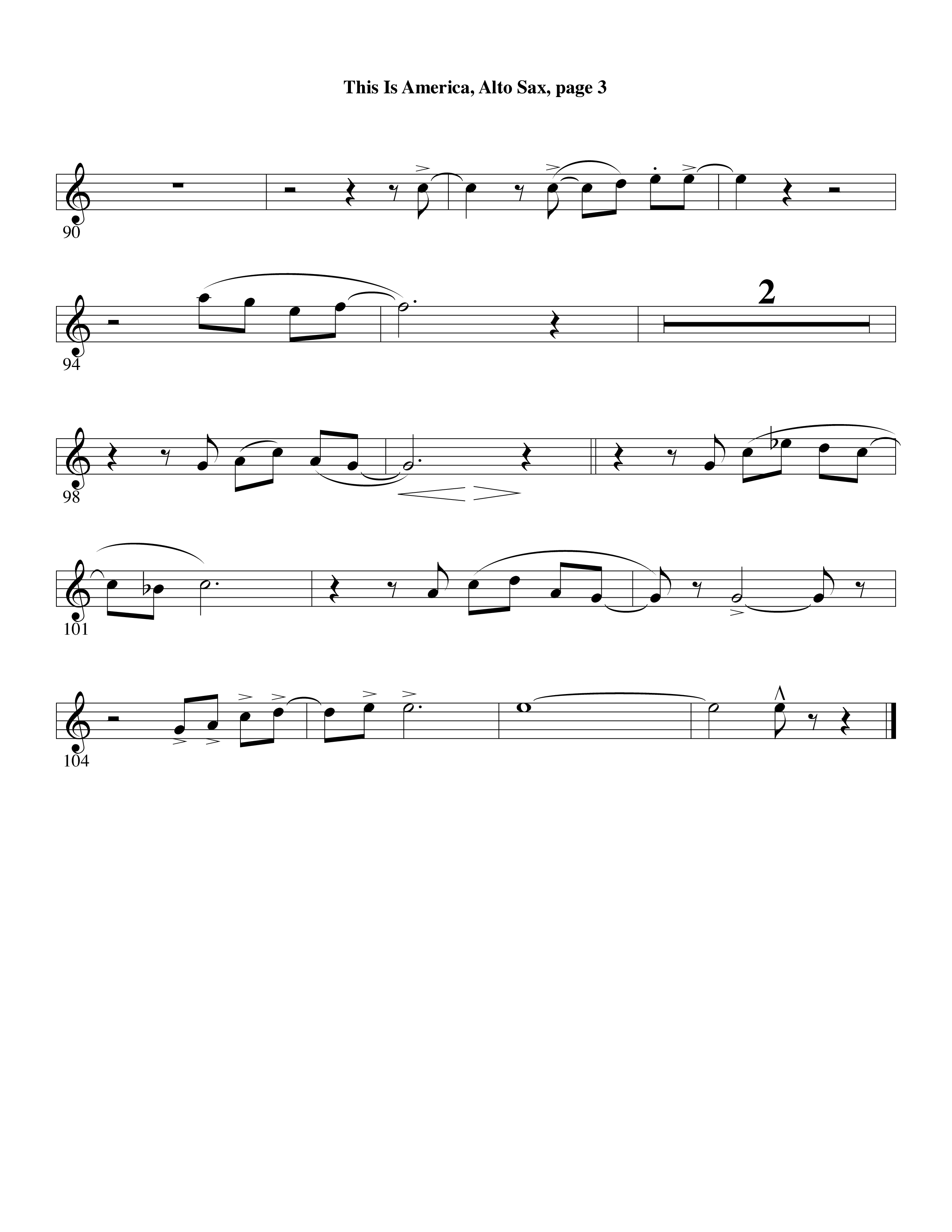 This Is America Alto Sax (Word Music / Arr. Russell Mauldin)