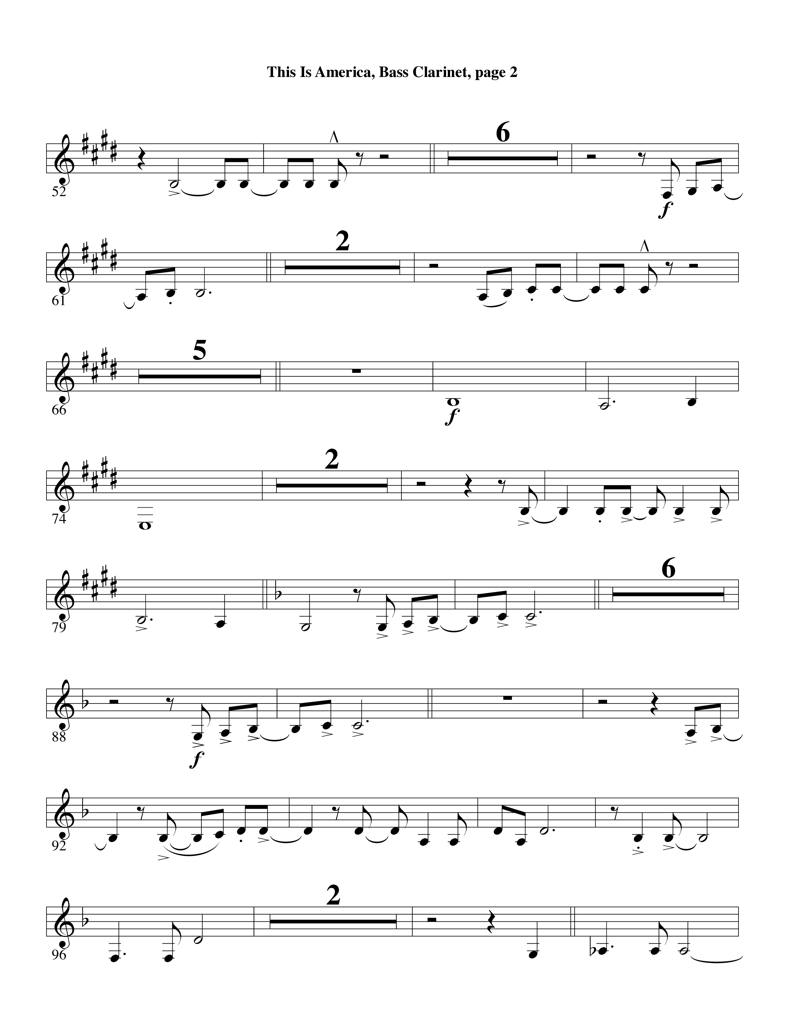 This Is America Bass Clarinet (Word Music / Arr. Russell Mauldin)