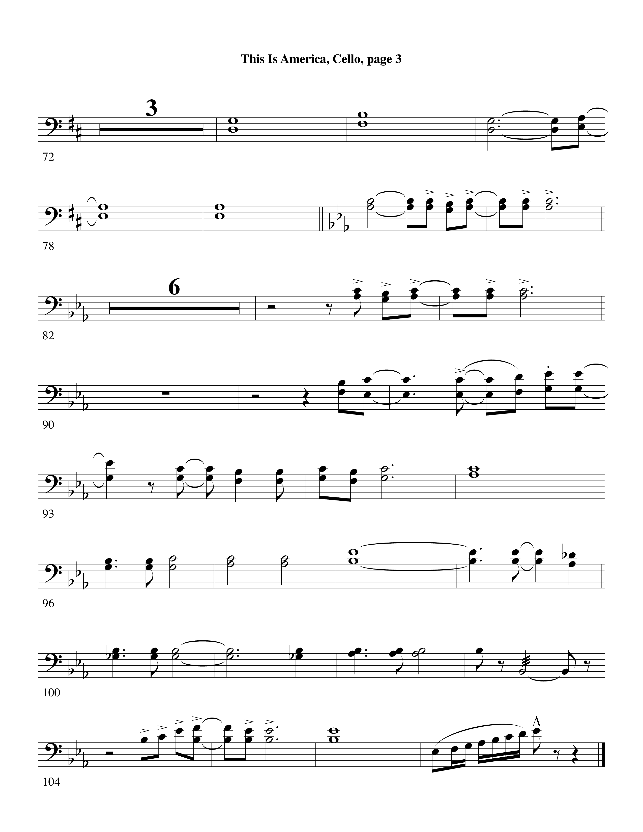 This Is America Cello (Word Music / Arr. Russell Mauldin)