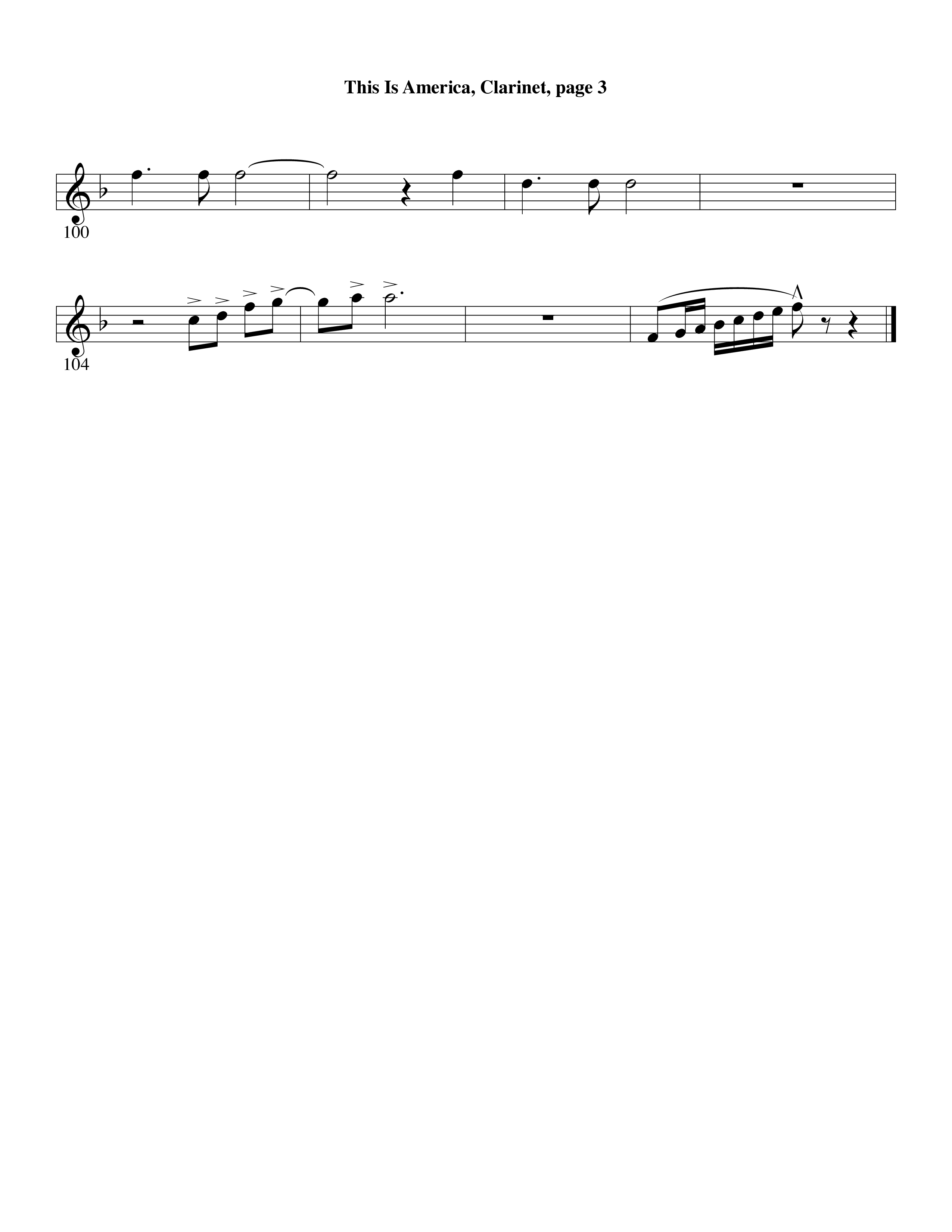 This Is America Clarinet (Word Music / Arr. Russell Mauldin)