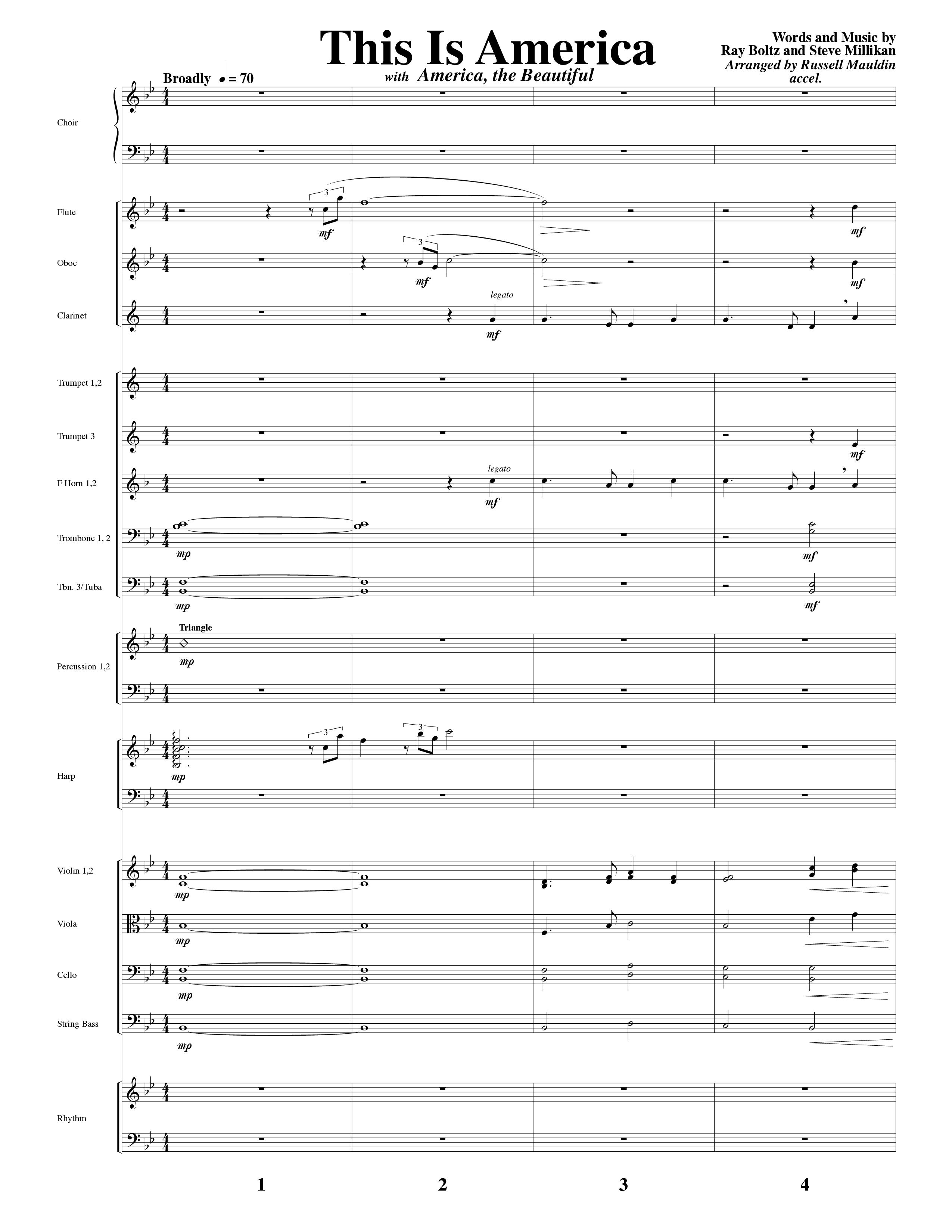 This Is America Orchestration (Word Music / Arr. Russell Mauldin)