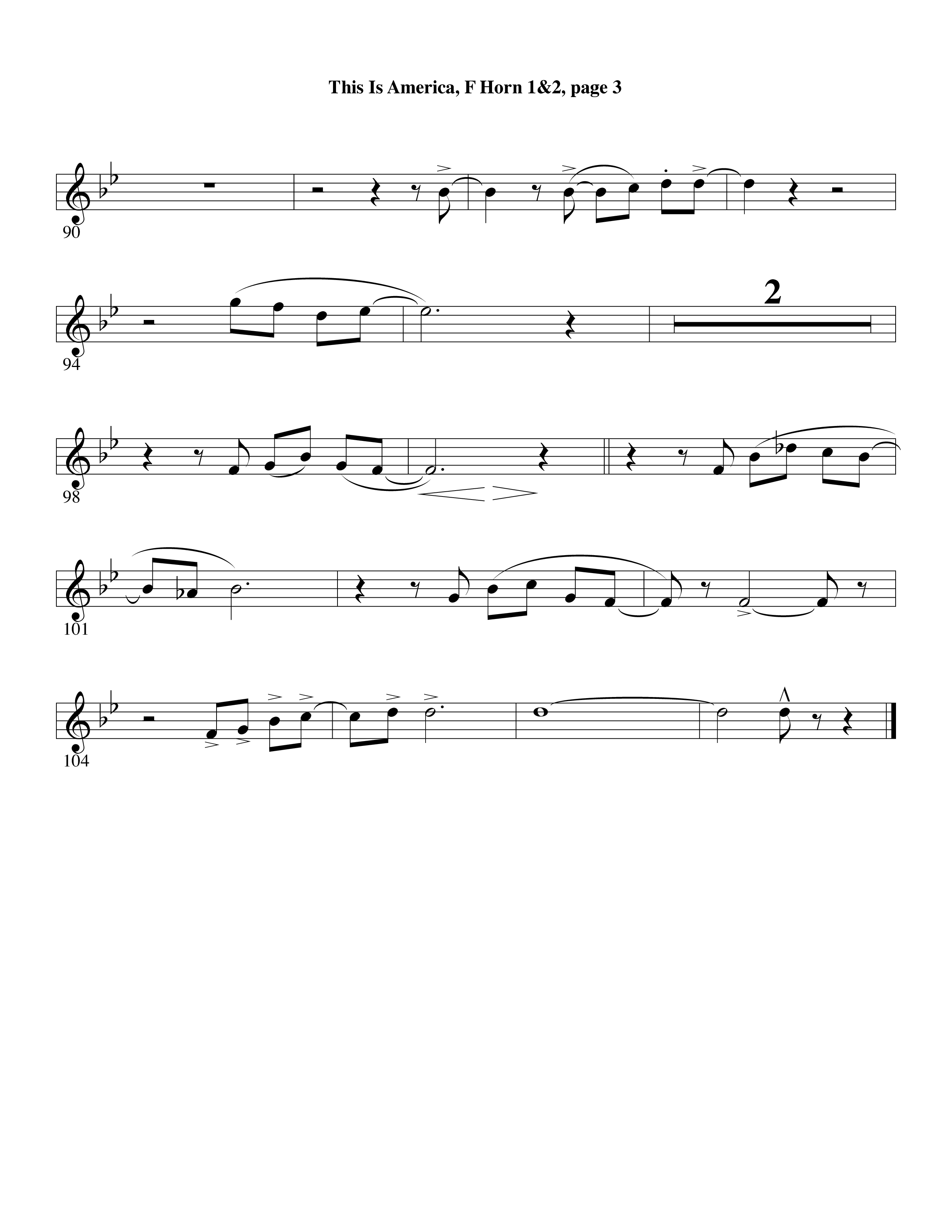 This Is America French Horn 1/2 (Word Music / Arr. Russell Mauldin)