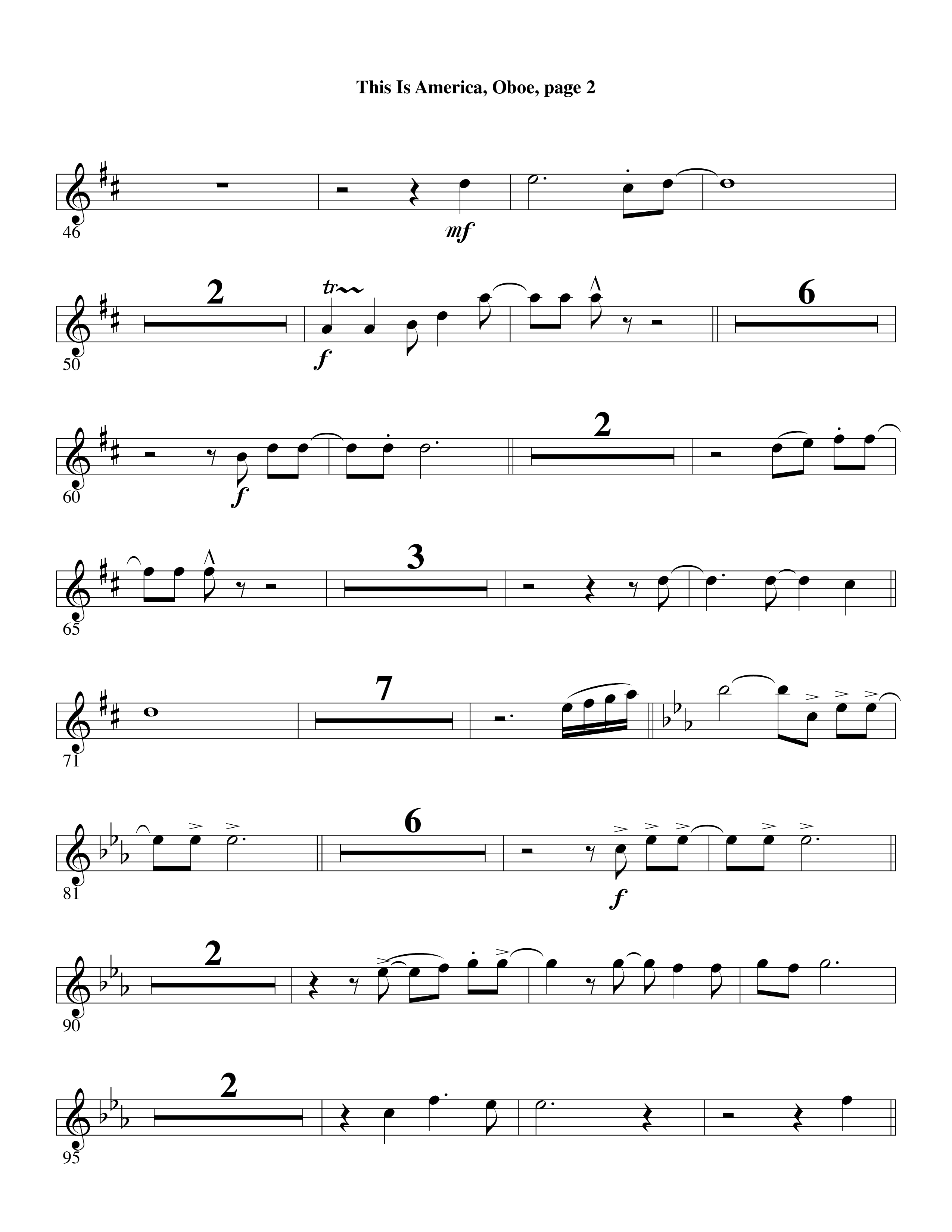 This Is America Oboe (Word Music / Arr. Russell Mauldin)