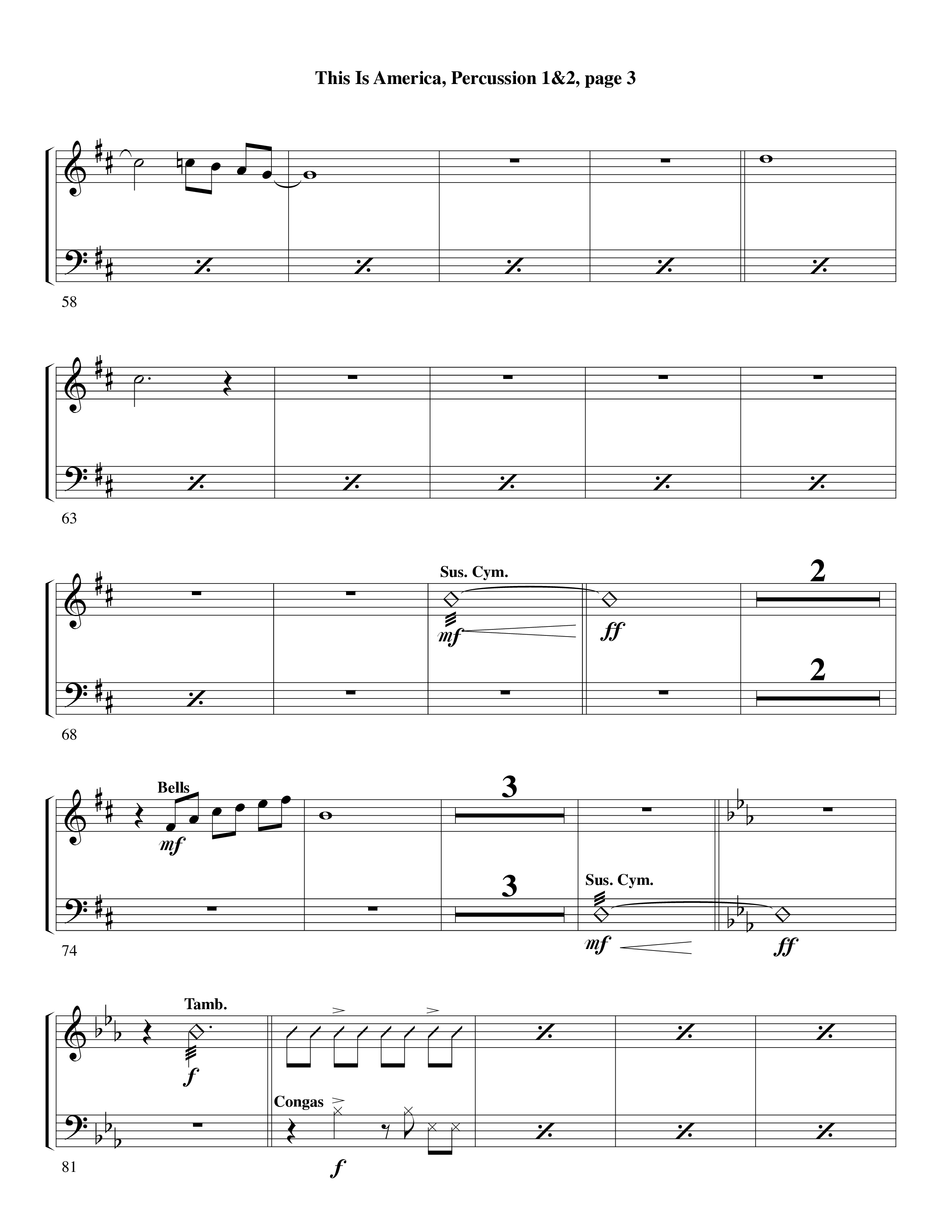 This Is America Percussion 1/2 (Word Music / Arr. Russell Mauldin)
