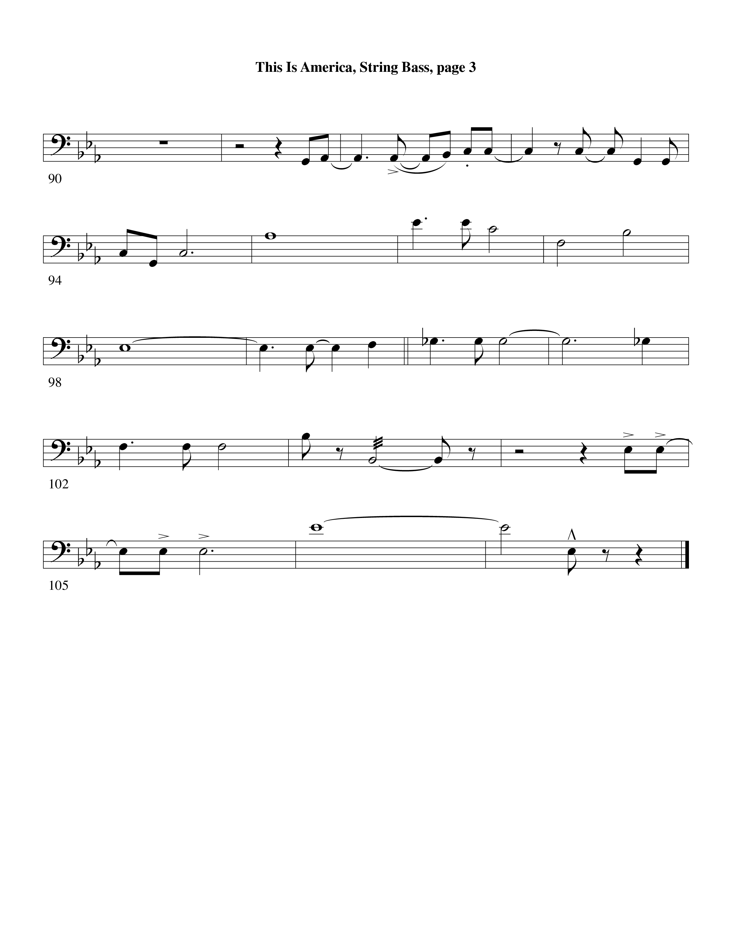 This Is America String Bass (Word Music / Arr. Russell Mauldin)