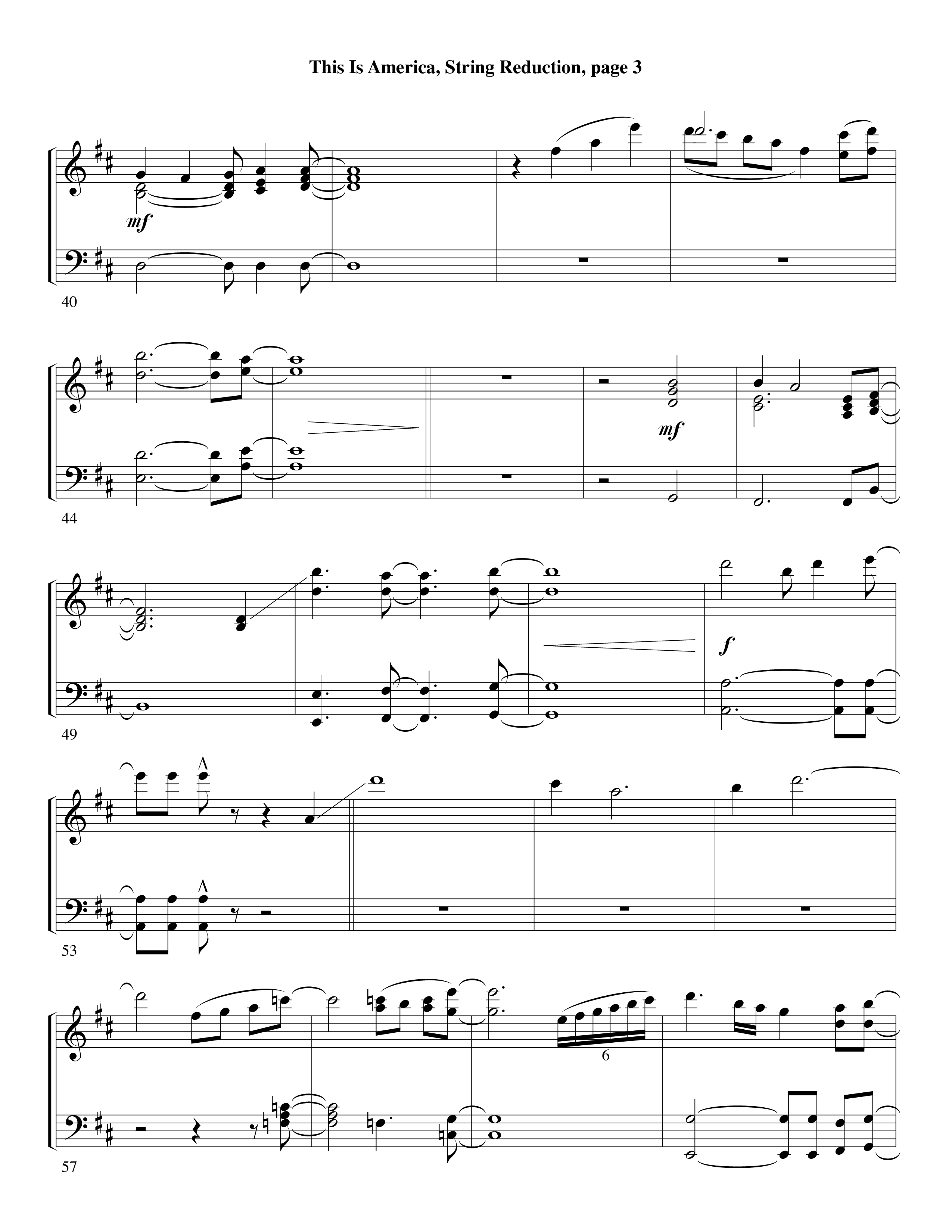 This Is America String Reduction (Word Music / Arr. Russell Mauldin)
