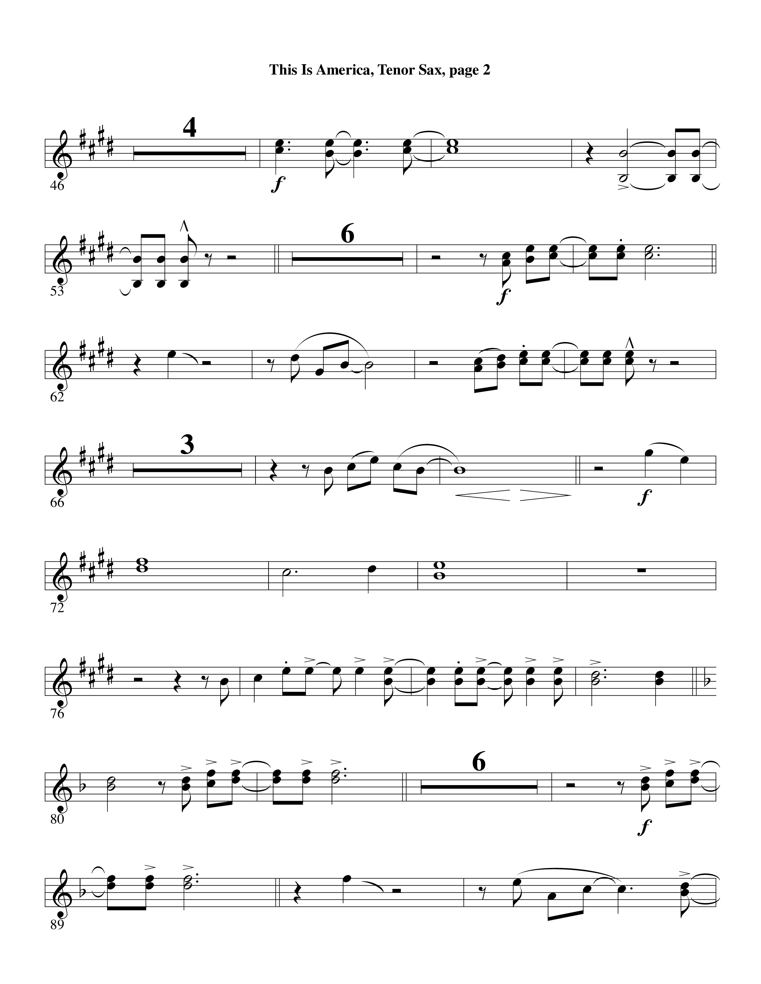 This Is America Tenor Sax 1 (Word Music / Arr. Russell Mauldin)