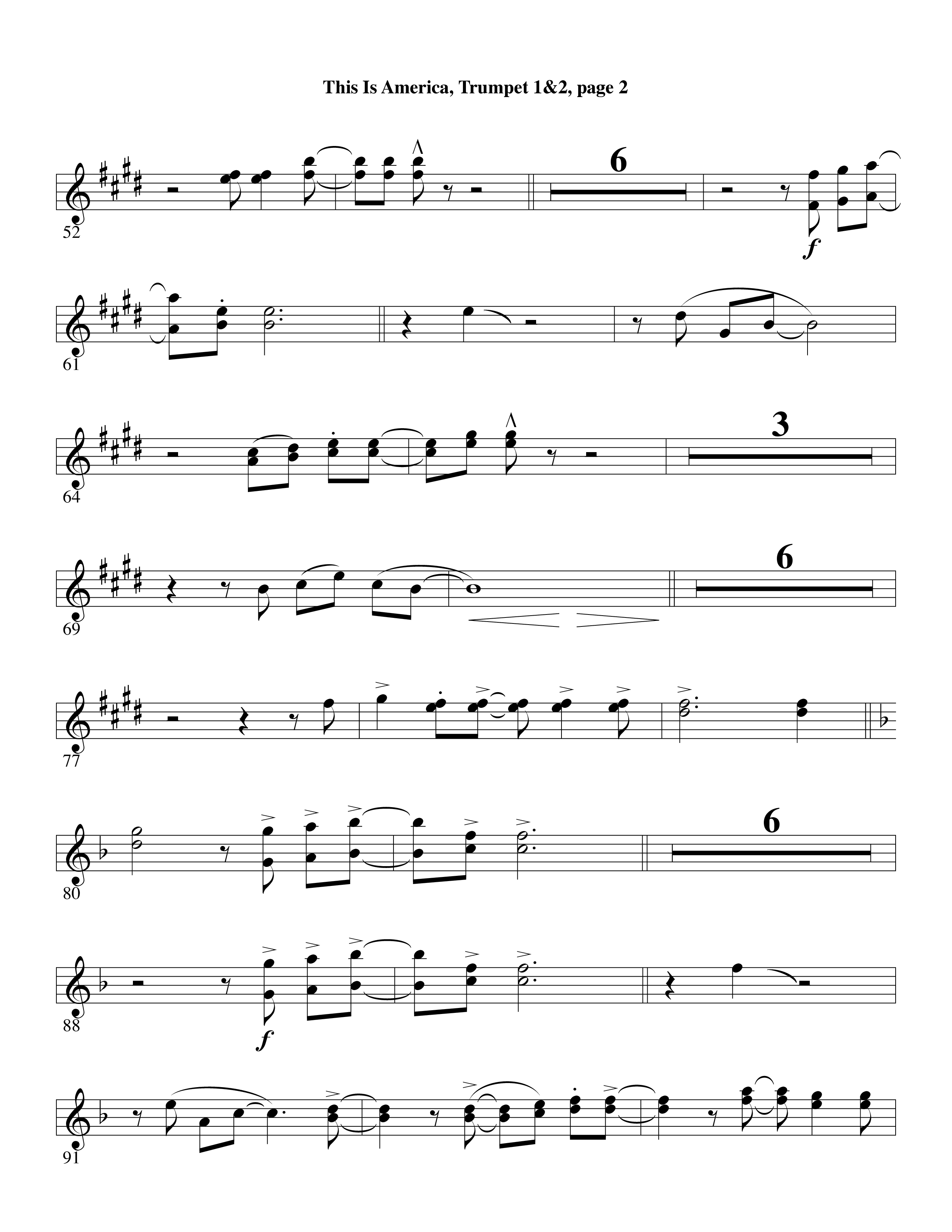 This Is America Trumpet 1,2 (Word Music / Arr. Russell Mauldin)