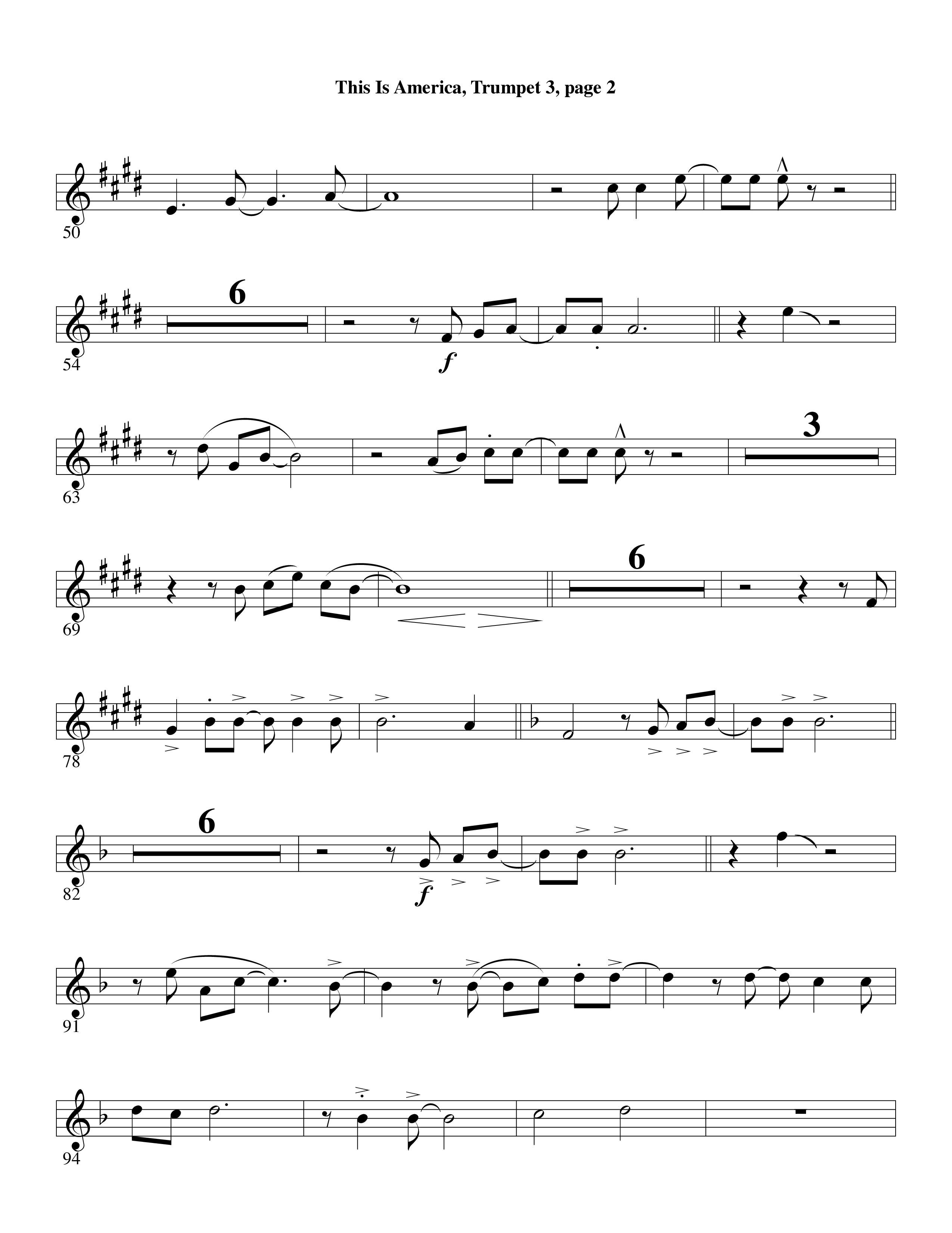 This Is America Trumpet 3 (Word Music / Arr. Russell Mauldin)
