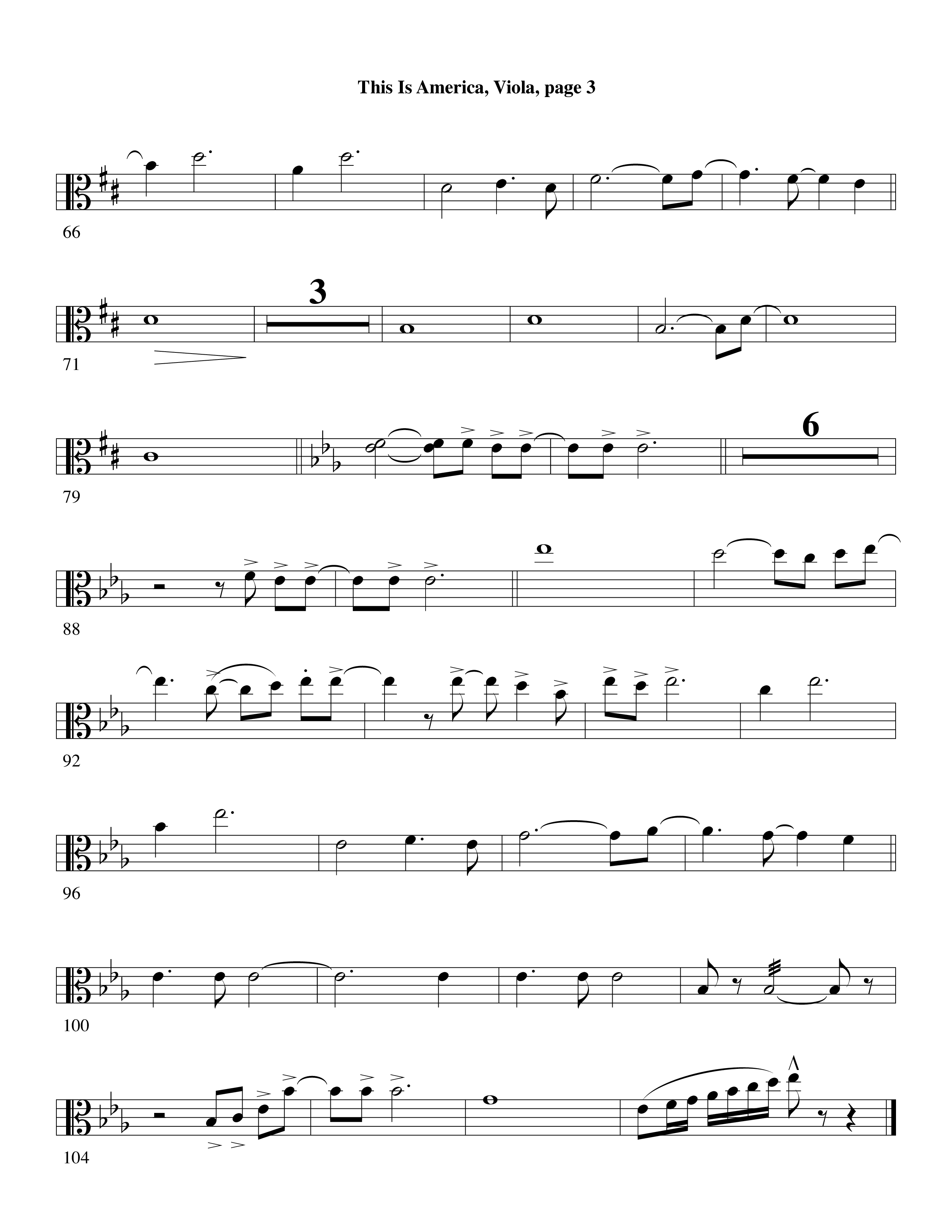 This Is America Viola (Word Music / Arr. Russell Mauldin)