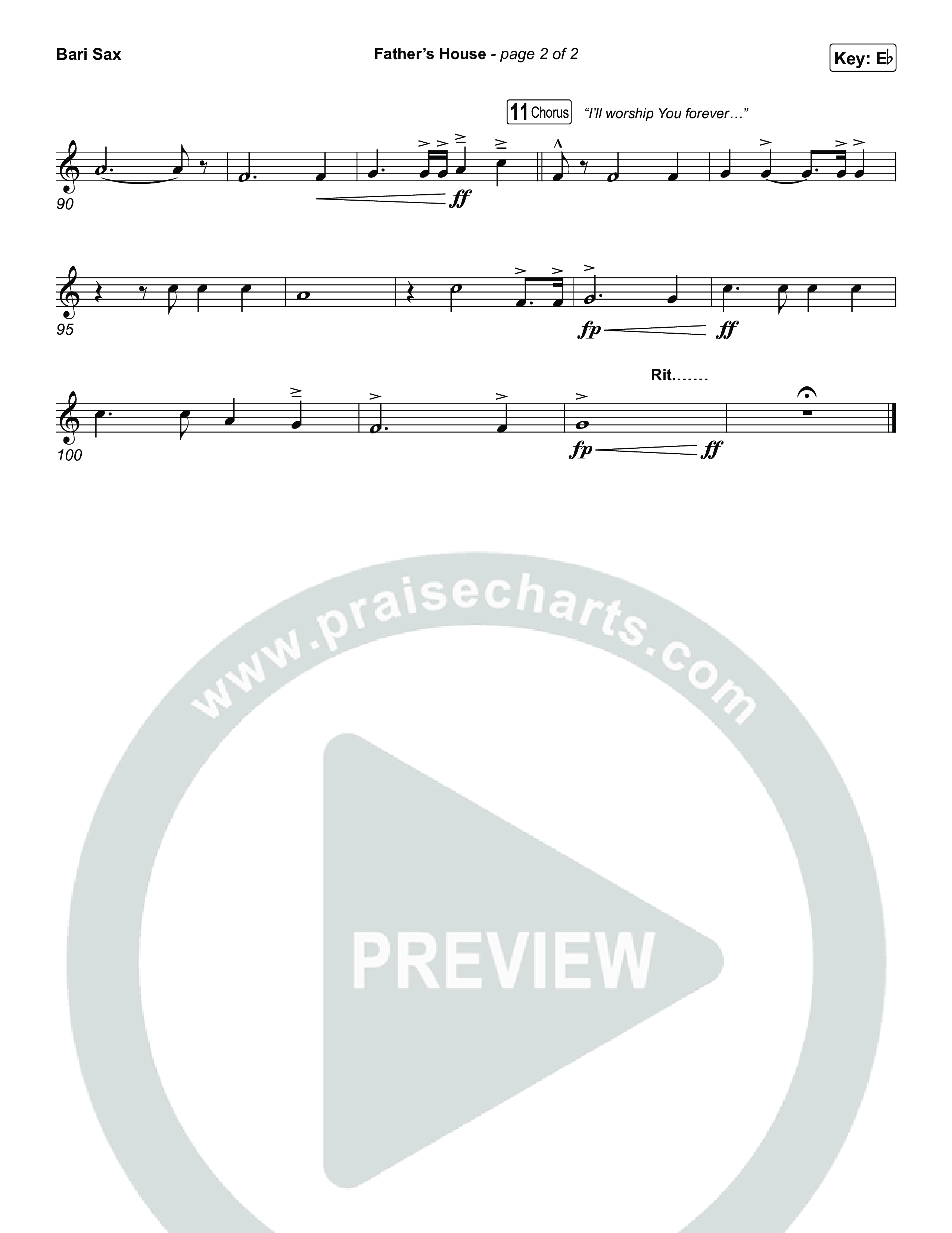 FATHER'S HOUSE Bari Sax (ELEVATION RHYTHM)