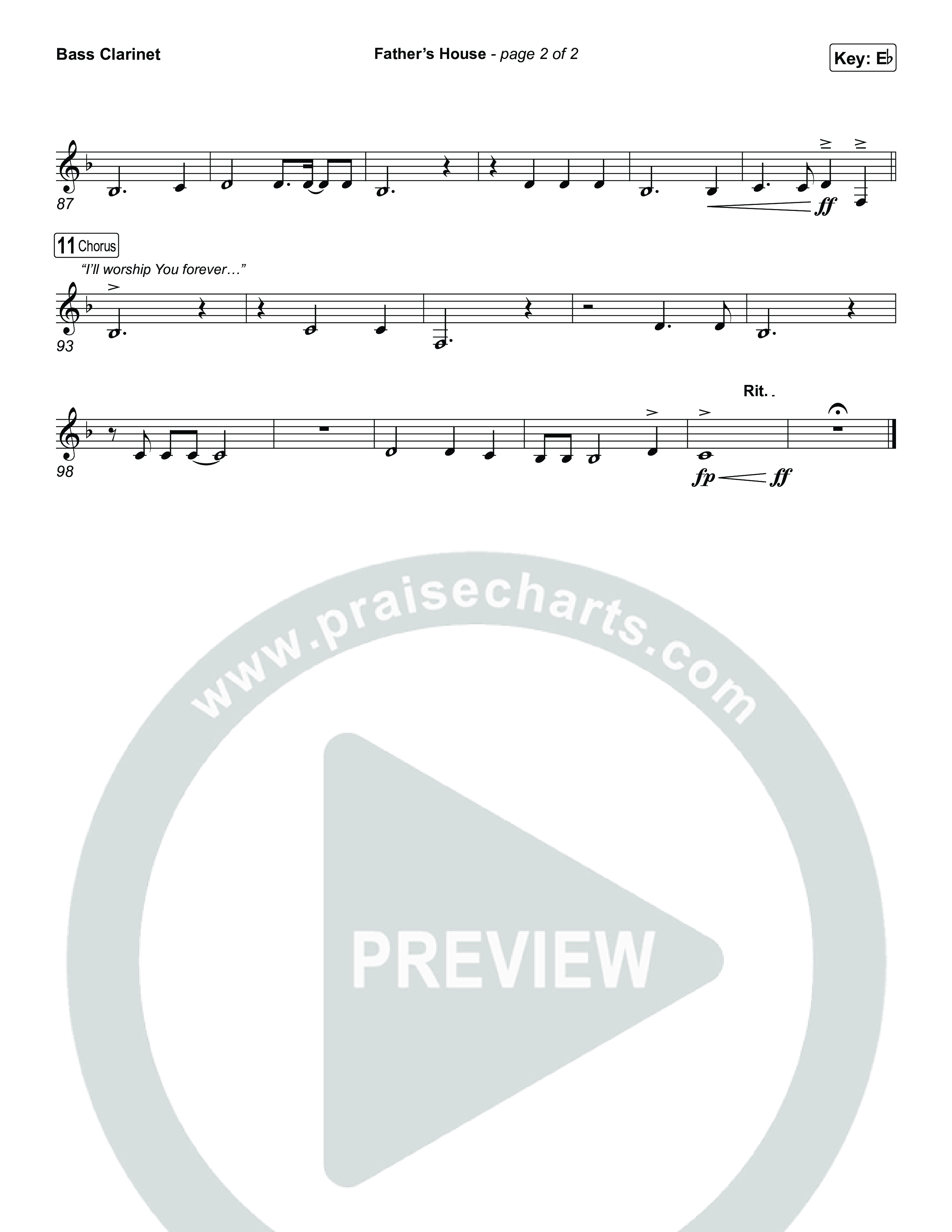 FATHER'S HOUSE Bass Clarinet (ELEVATION RHYTHM)