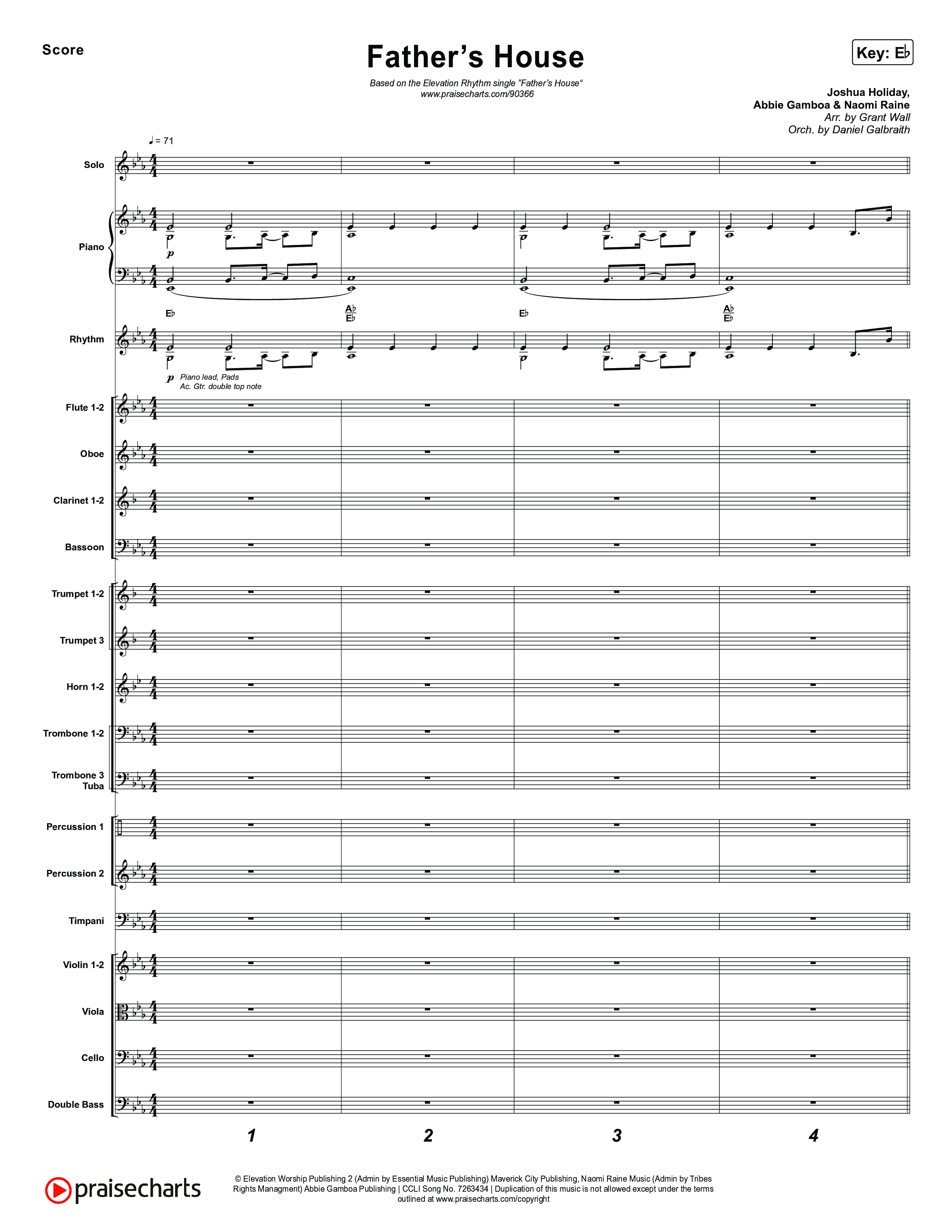 FATHER'S HOUSE Orchestration (ELEVATION RHYTHM)