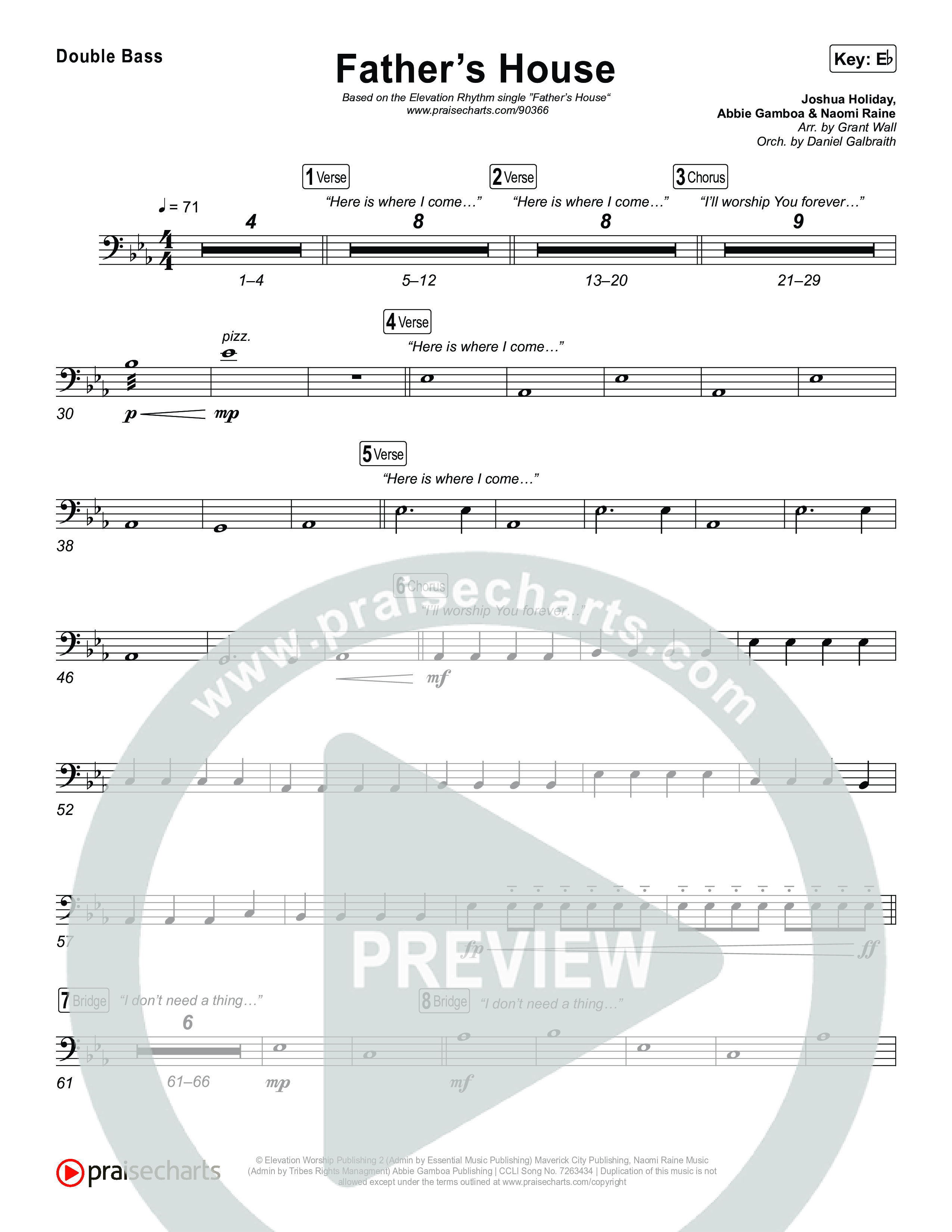 FATHER'S HOUSE String Bass (ELEVATION RHYTHM)