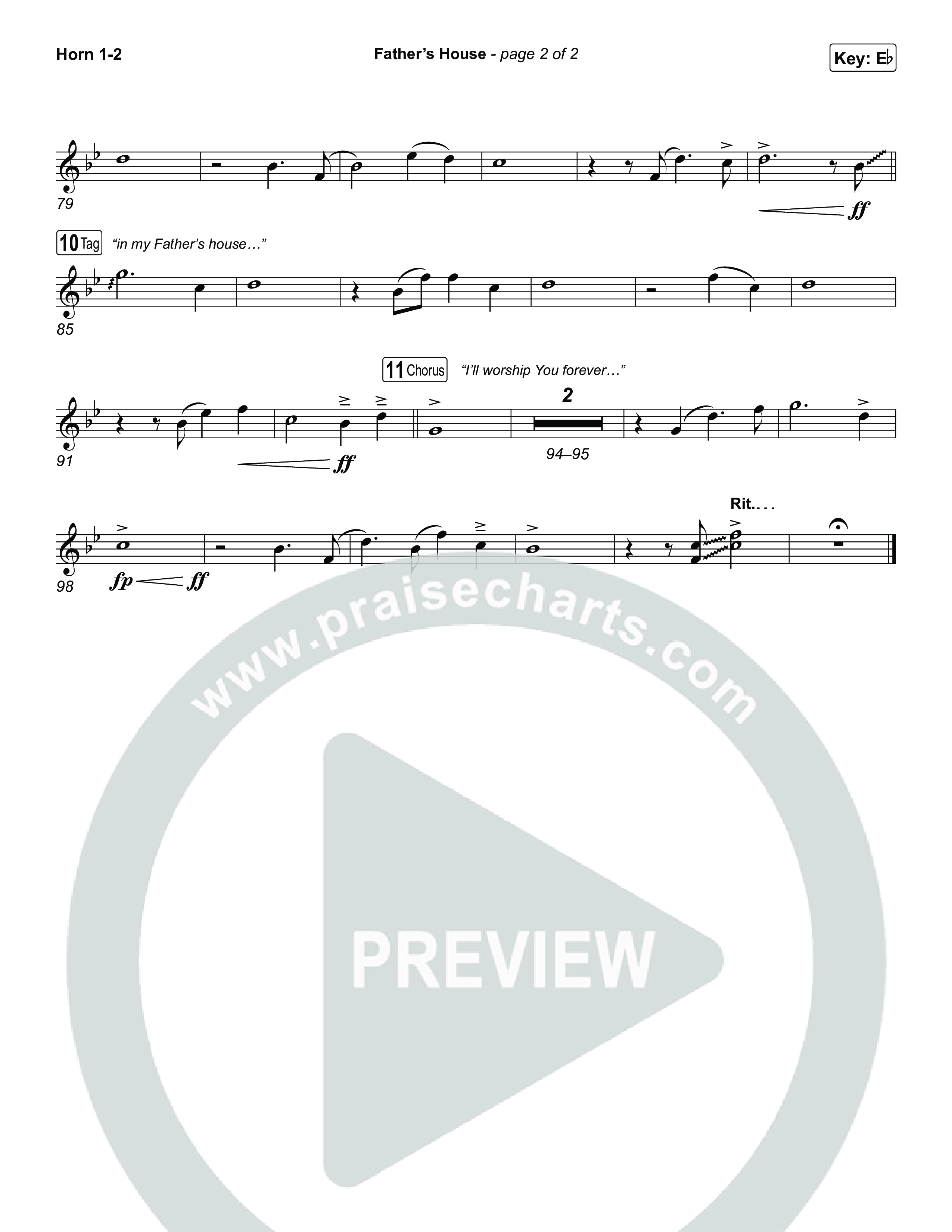 FATHER'S HOUSE French Horn 1,2 (ELEVATION RHYTHM)