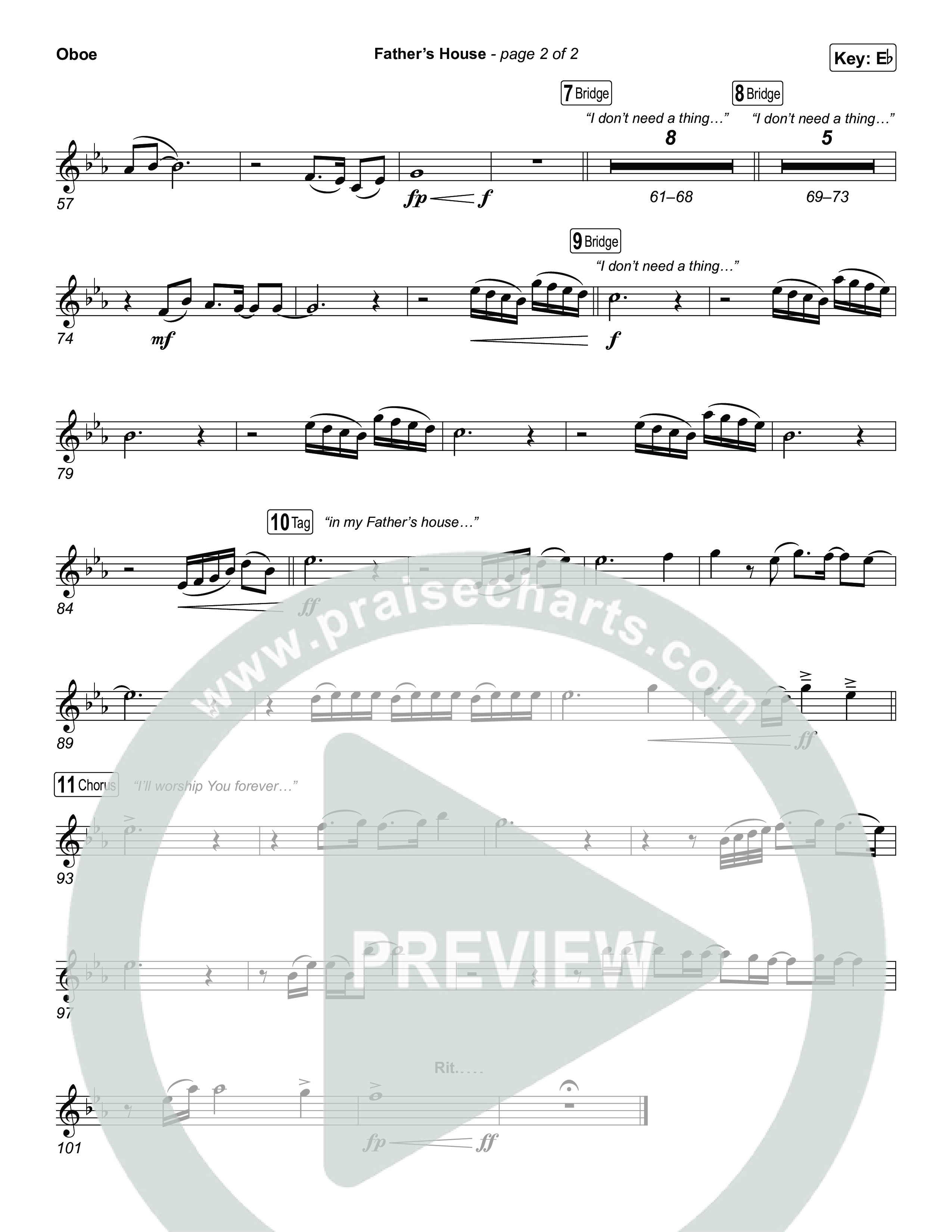 FATHER'S HOUSE Oboe (ELEVATION RHYTHM)