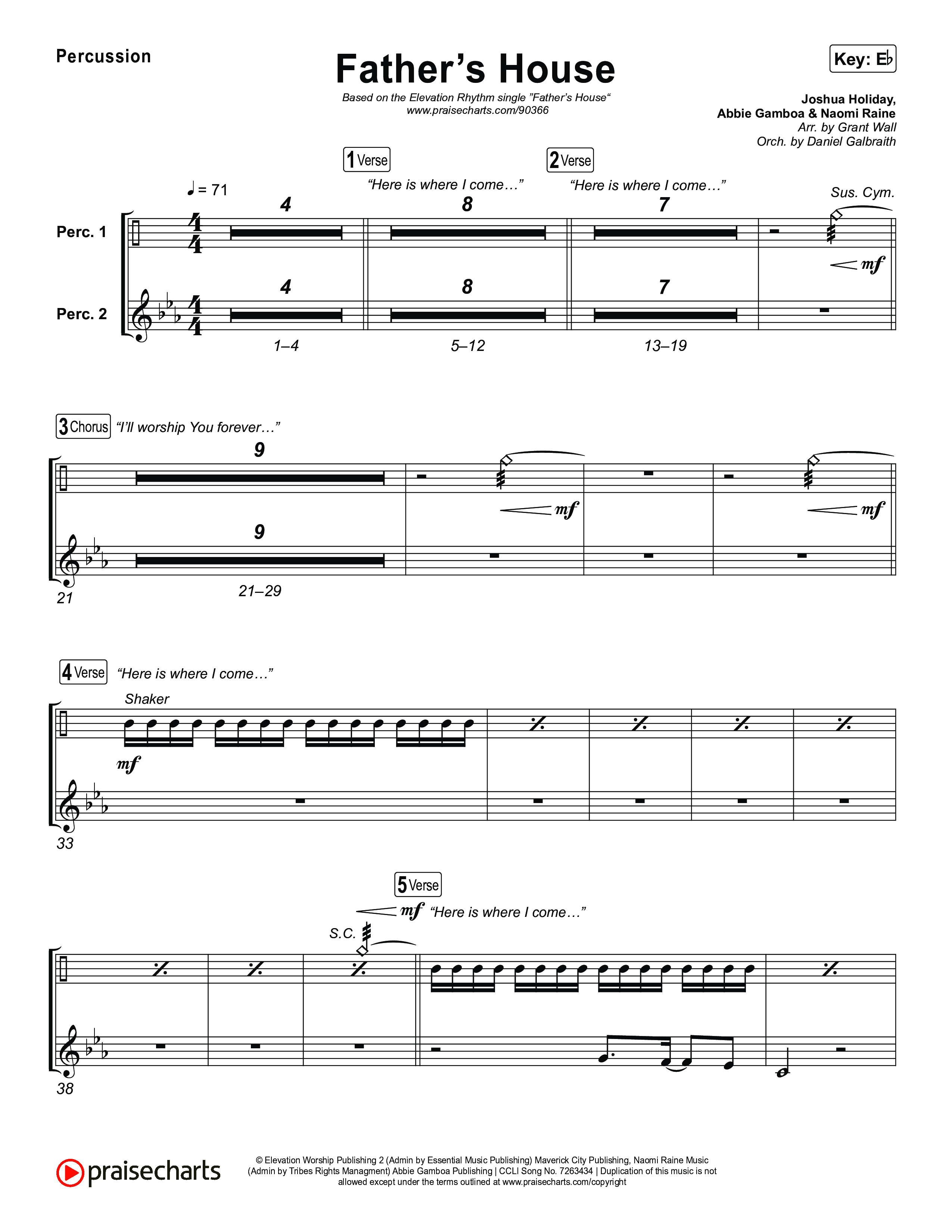 FATHER'S HOUSE Percussion (ELEVATION RHYTHM)