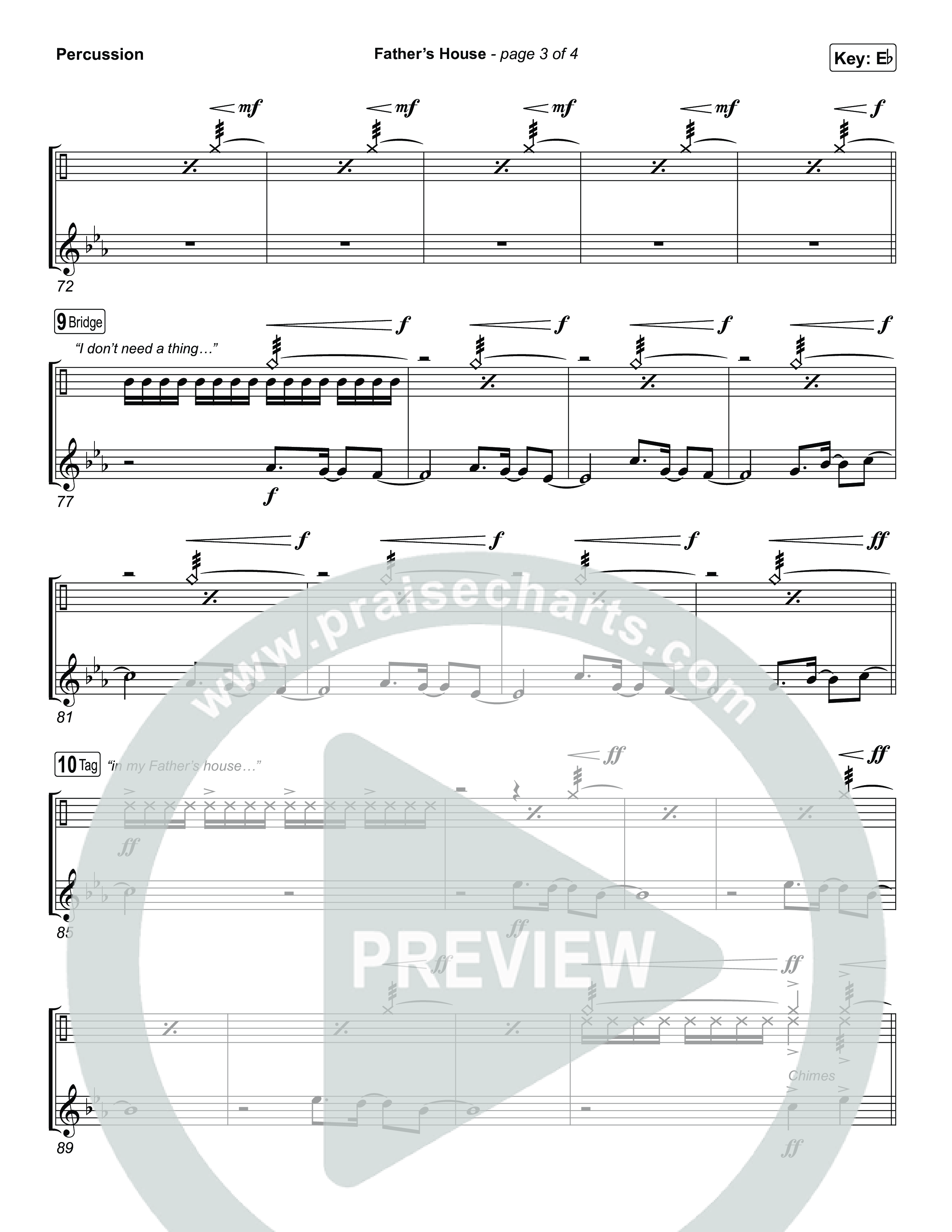 FATHER'S HOUSE Percussion (ELEVATION RHYTHM)
