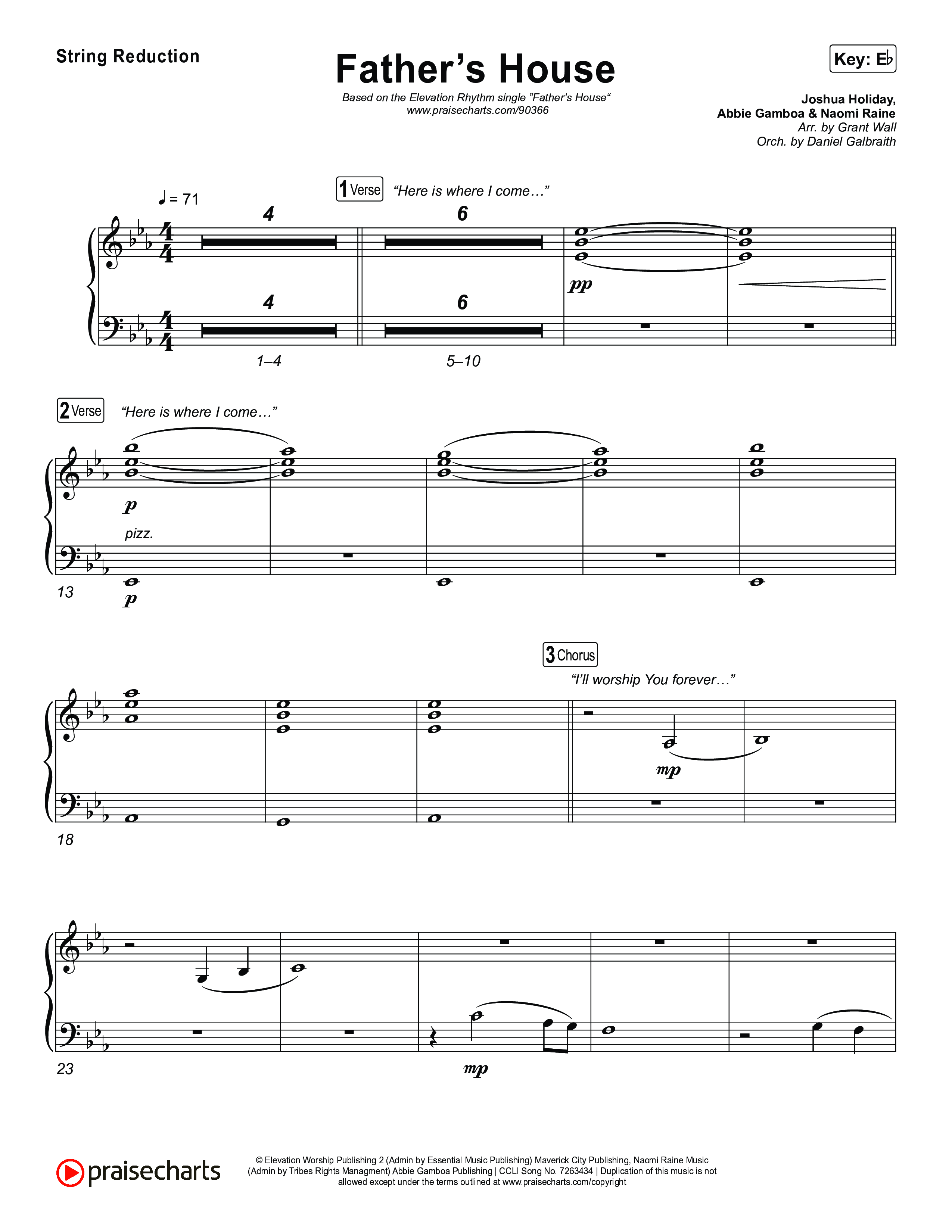 FATHER'S HOUSE String Reduction (ELEVATION RHYTHM)