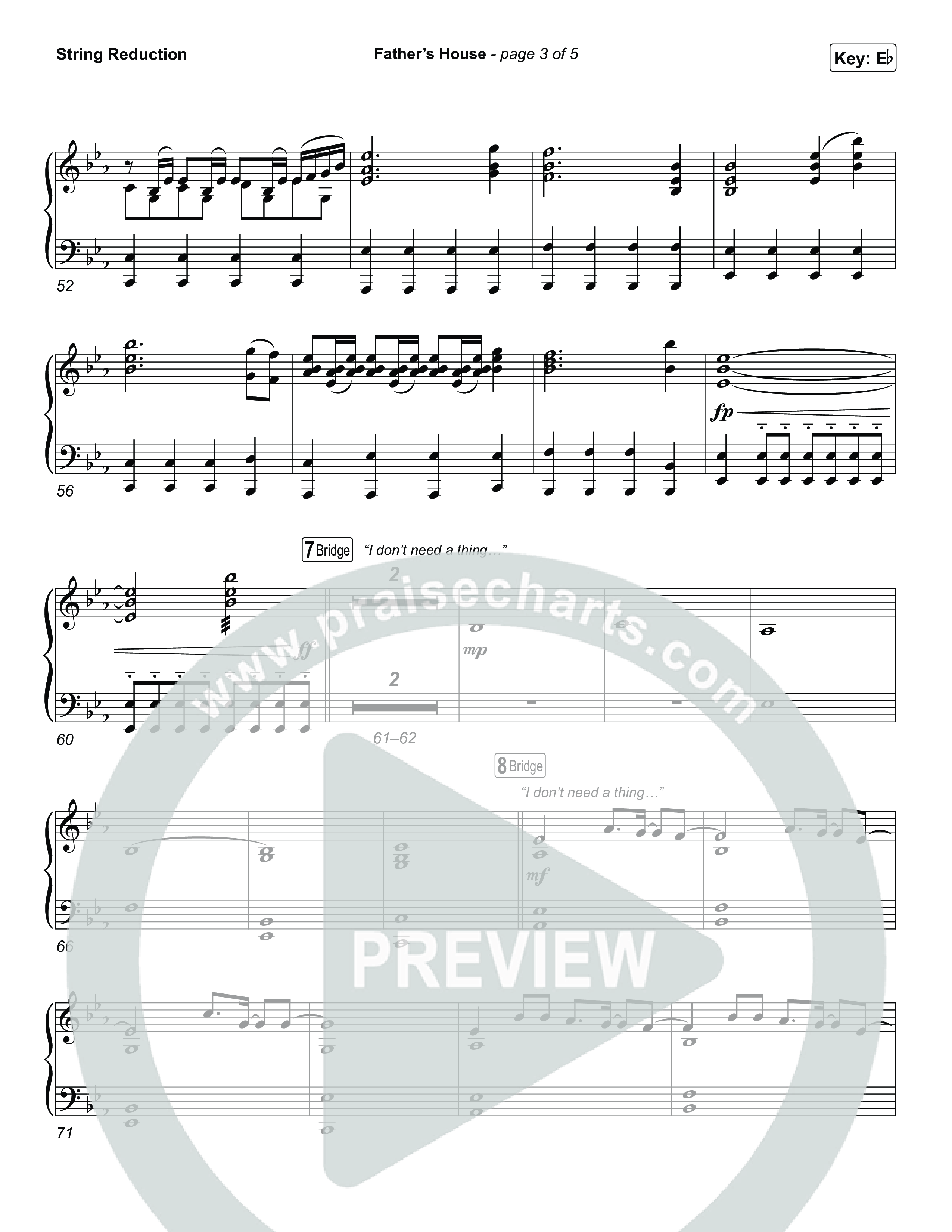 FATHER'S HOUSE String Reduction (ELEVATION RHYTHM)