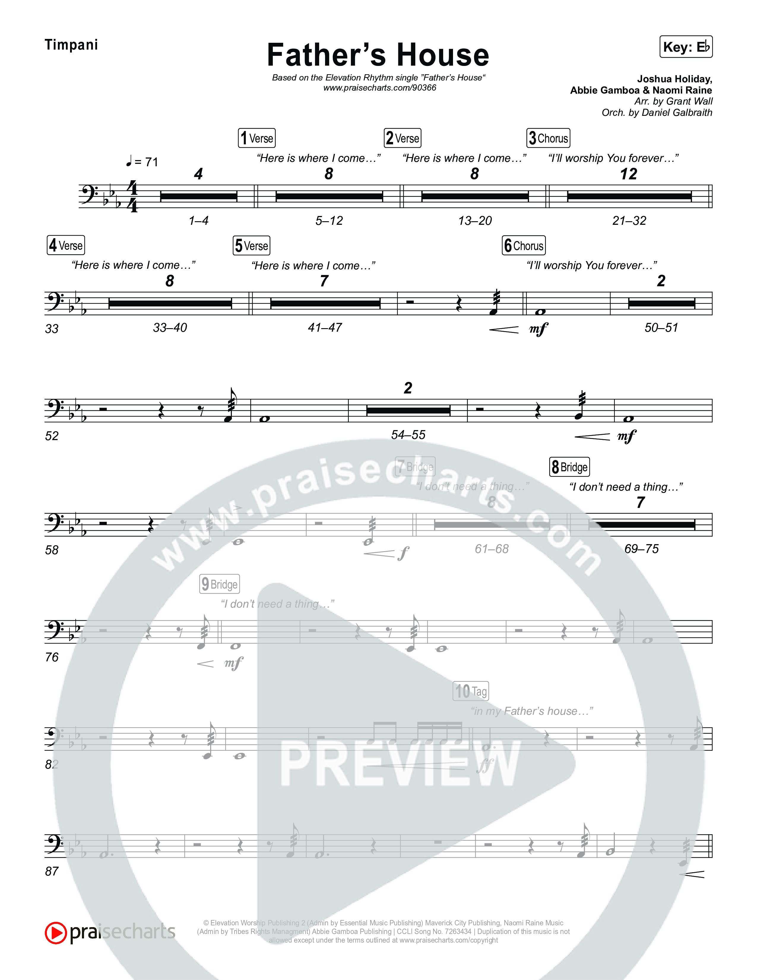 FATHER'S HOUSE Timpani (ELEVATION RHYTHM)