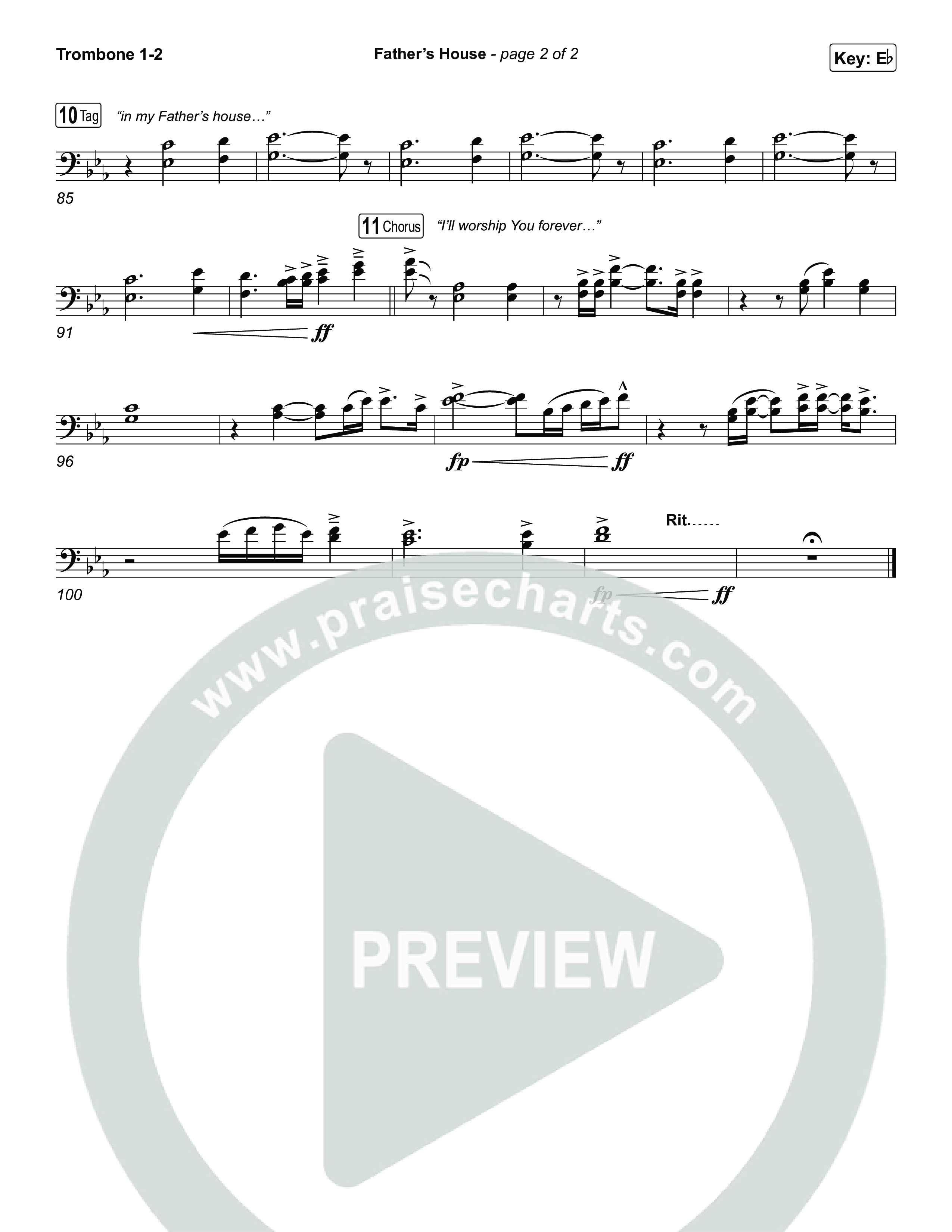 FATHER'S HOUSE Trombone 1,2 (ELEVATION RHYTHM)