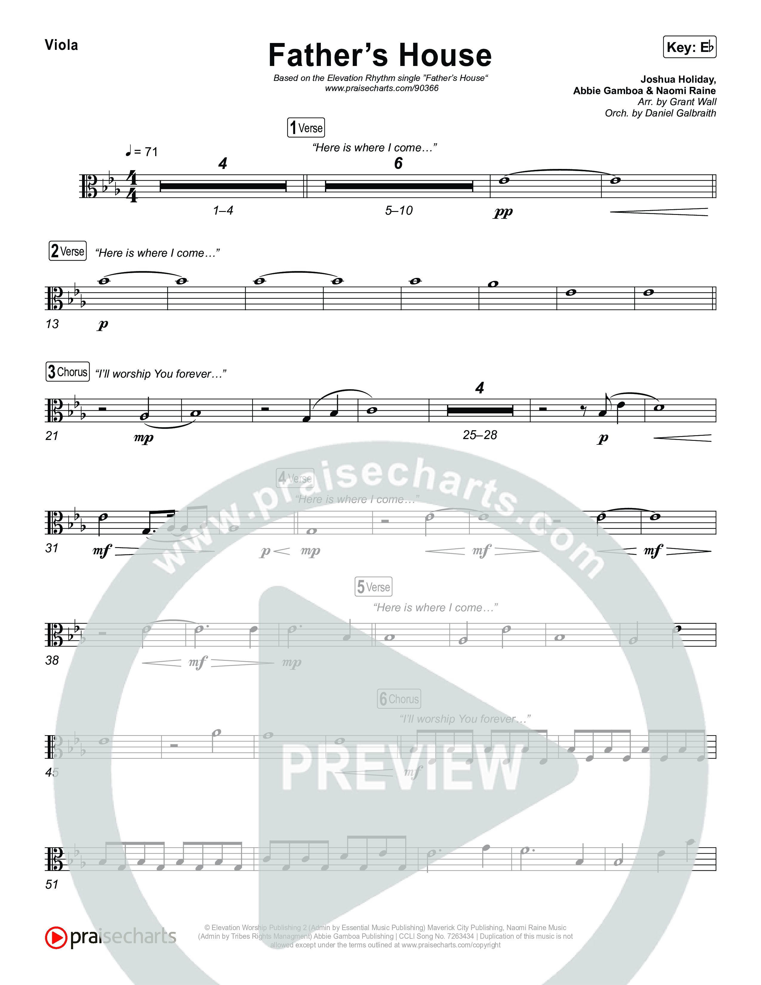 FATHER'S HOUSE Viola (ELEVATION RHYTHM)