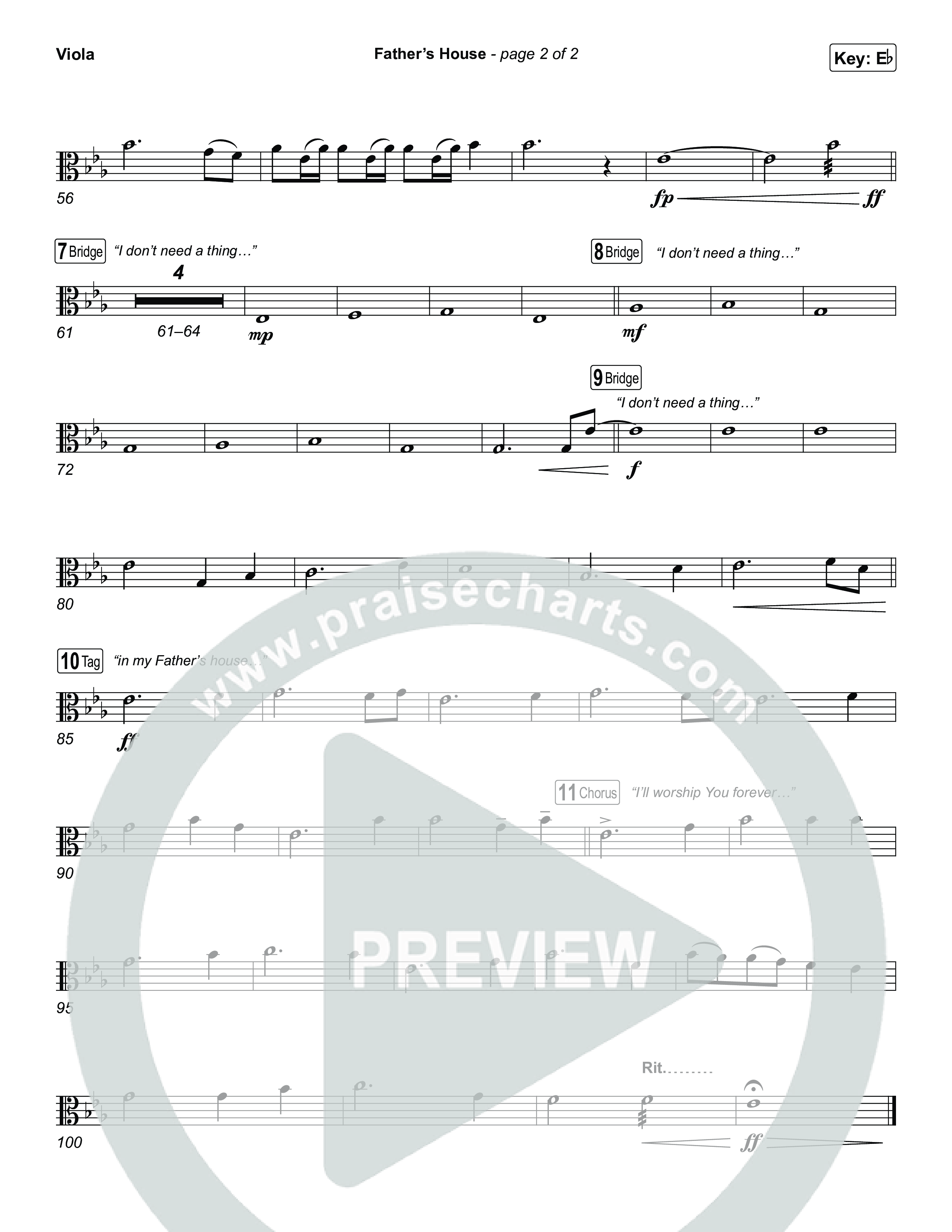 FATHER'S HOUSE Viola (ELEVATION RHYTHM)