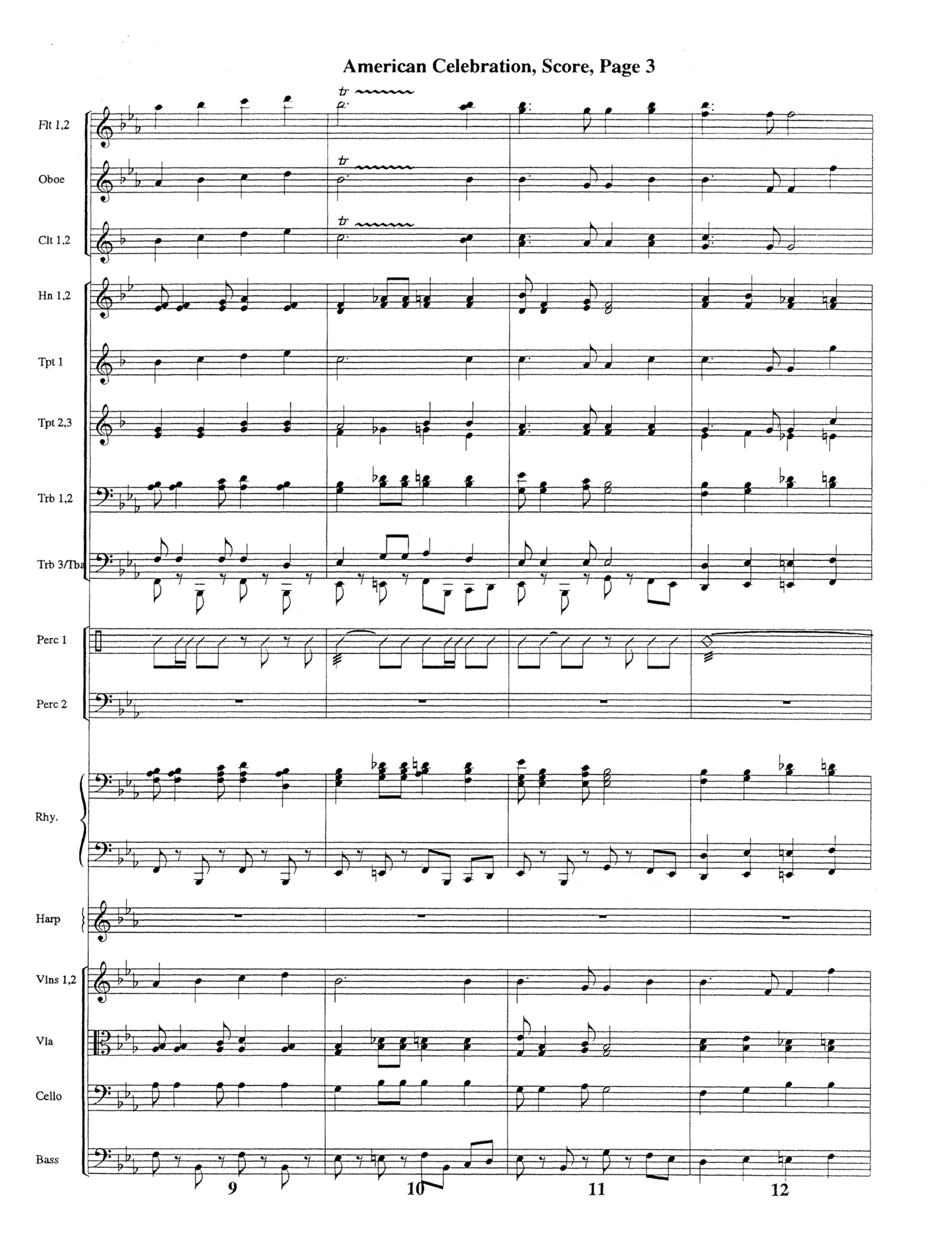 American Celebration (Instrumental) Orchestration (Word Music / Arr. Jeff Cranfill)