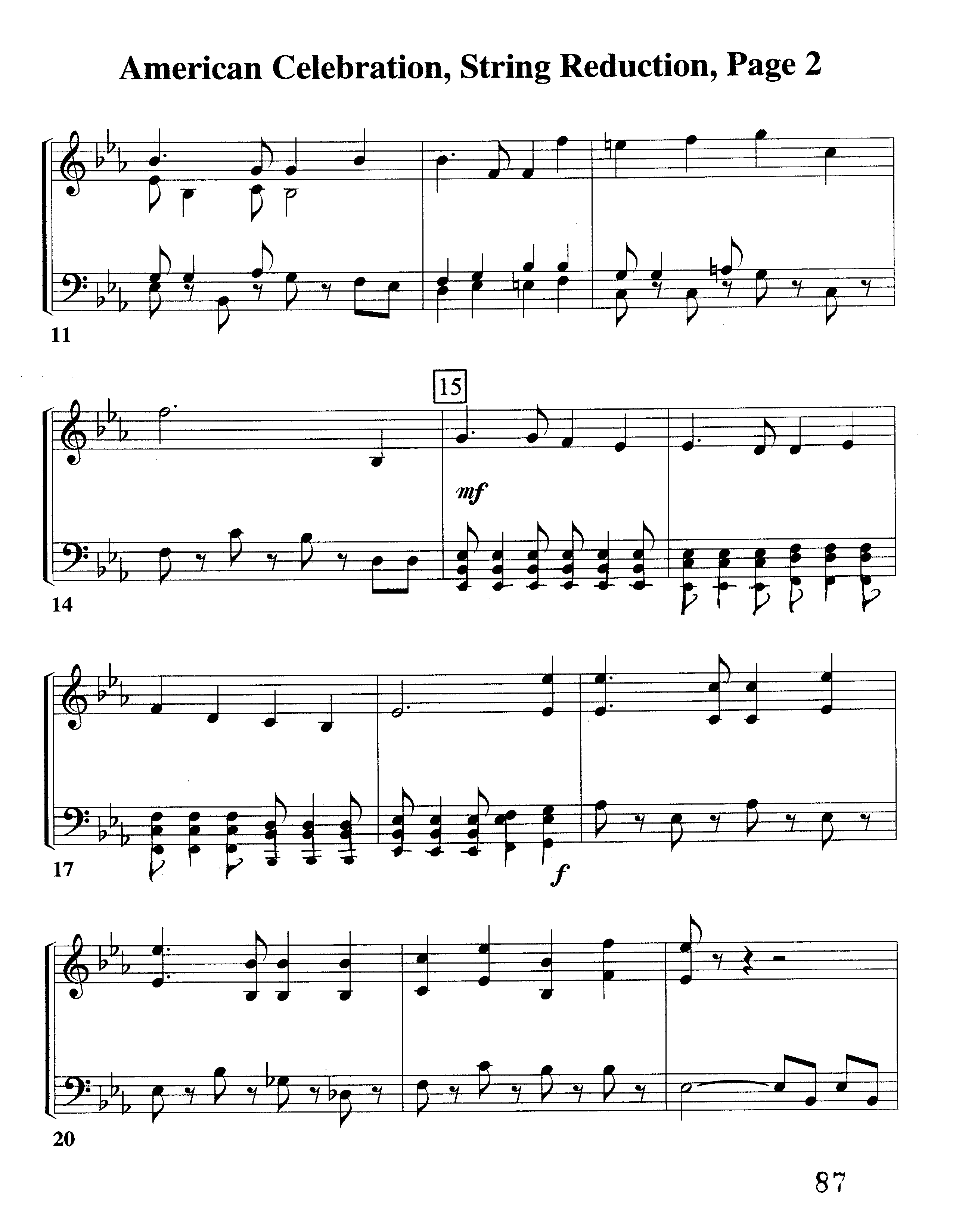 American Celebration (Instrumental) String Reduction (Word Music / Arr. Jeff Cranfill)