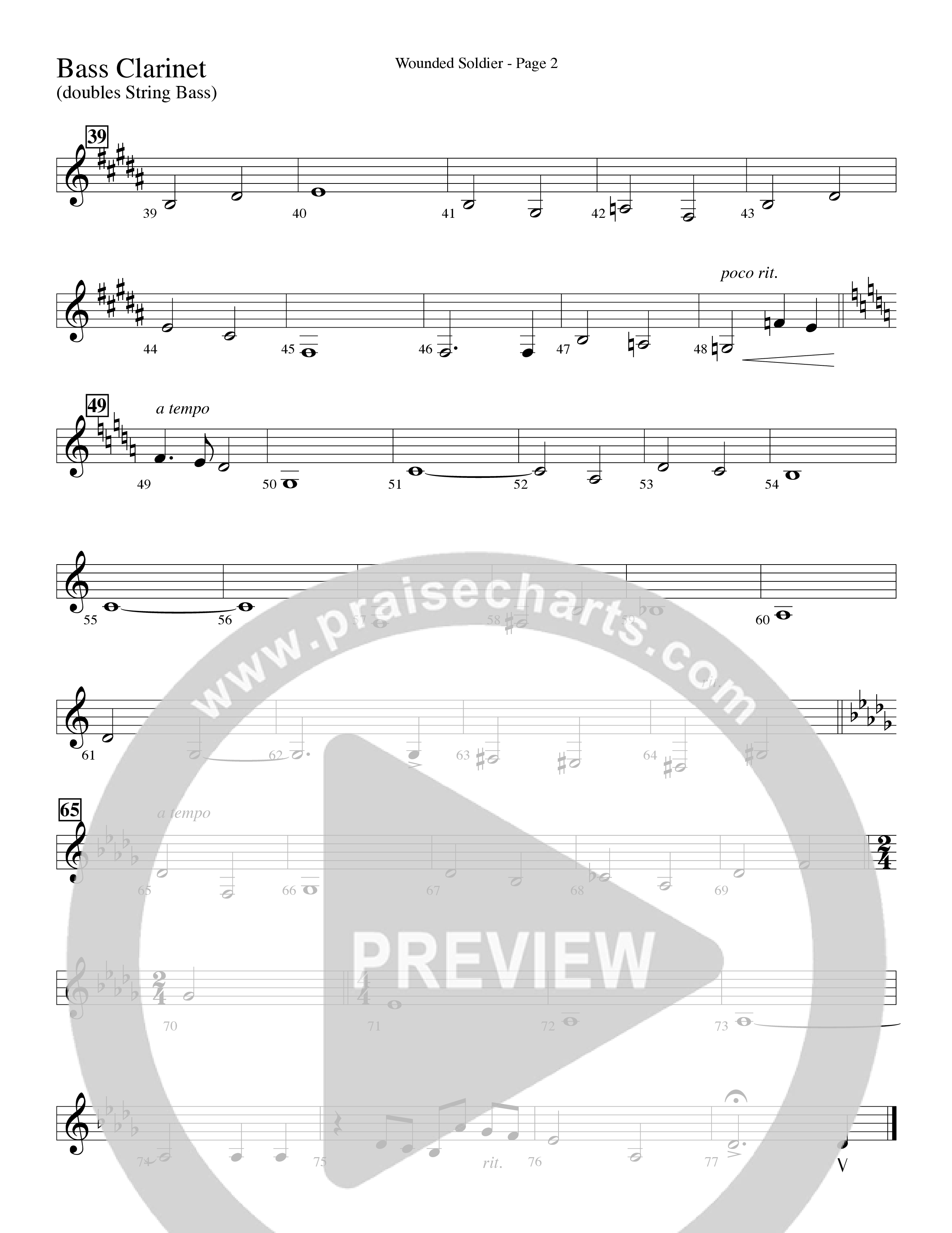 Wounded Soldier (with When We See Christ) (Choral Anthem SATB) Bass Clarinet (Word Music Choral / Arr. Lari Goss)