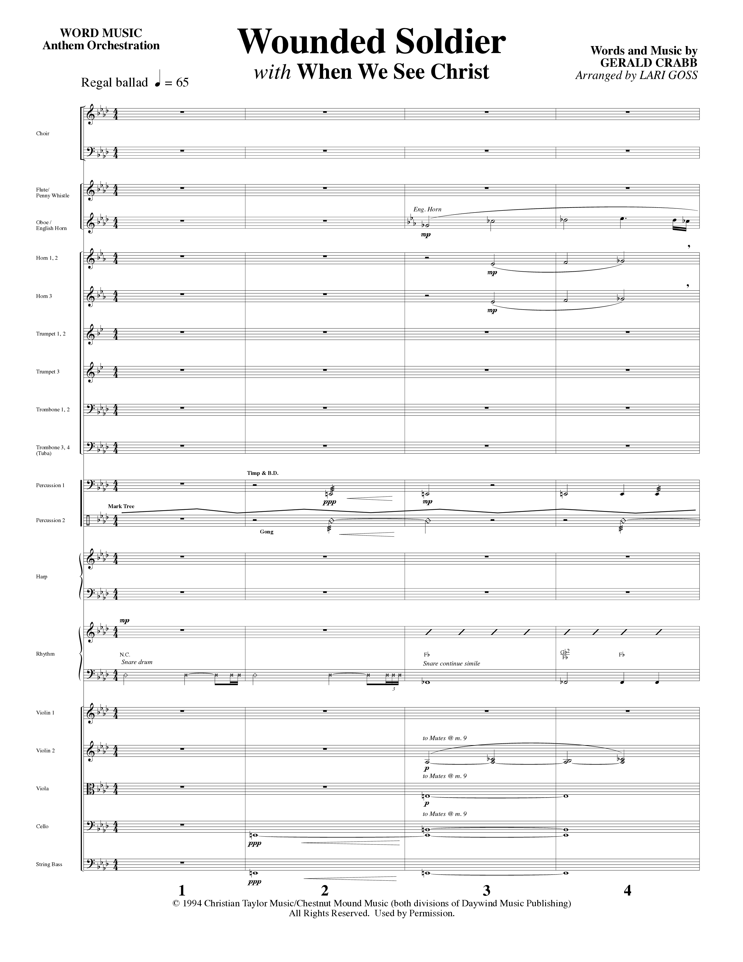 Wounded Soldier (with When We See Christ) (Choral Anthem SATB) Conductor's Score (Word Music Choral / Arr. Lari Goss)