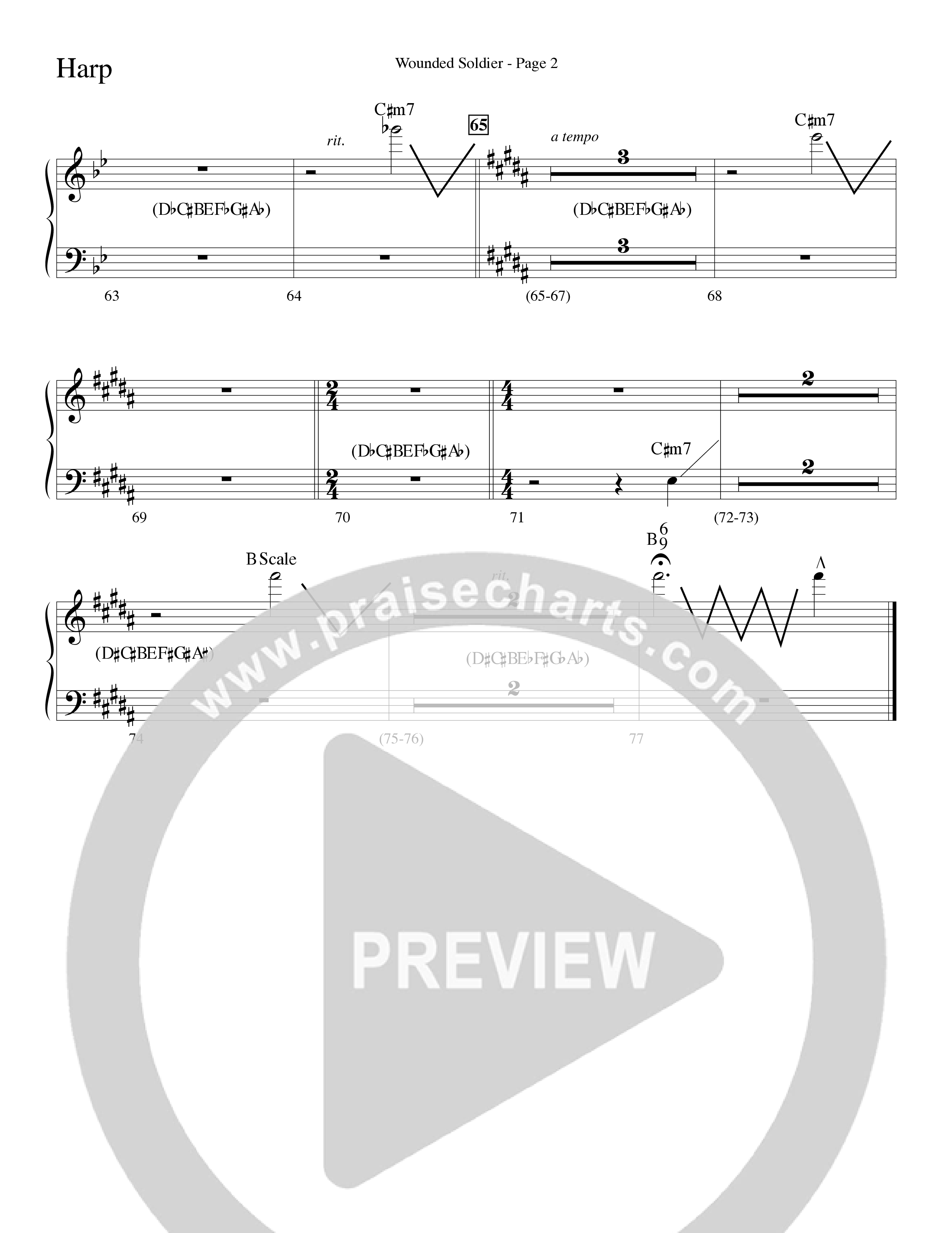 Wounded Soldier (with When We See Christ) (Choral Anthem SATB) Harp (Word Music Choral / Arr. Lari Goss)