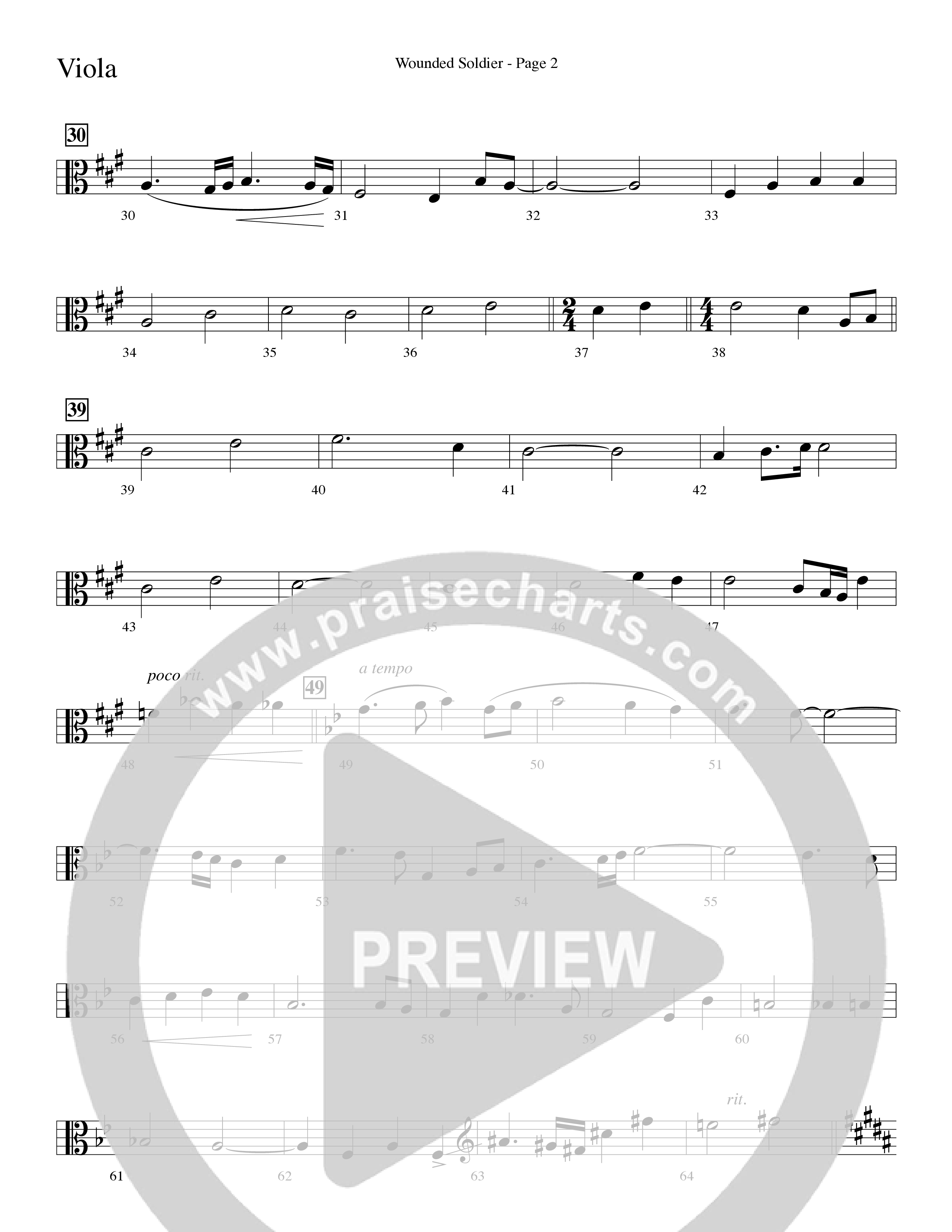 Wounded Soldier (with When We See Christ) (Choral Anthem SATB) Viola (Word Music Choral / Arr. Lari Goss)
