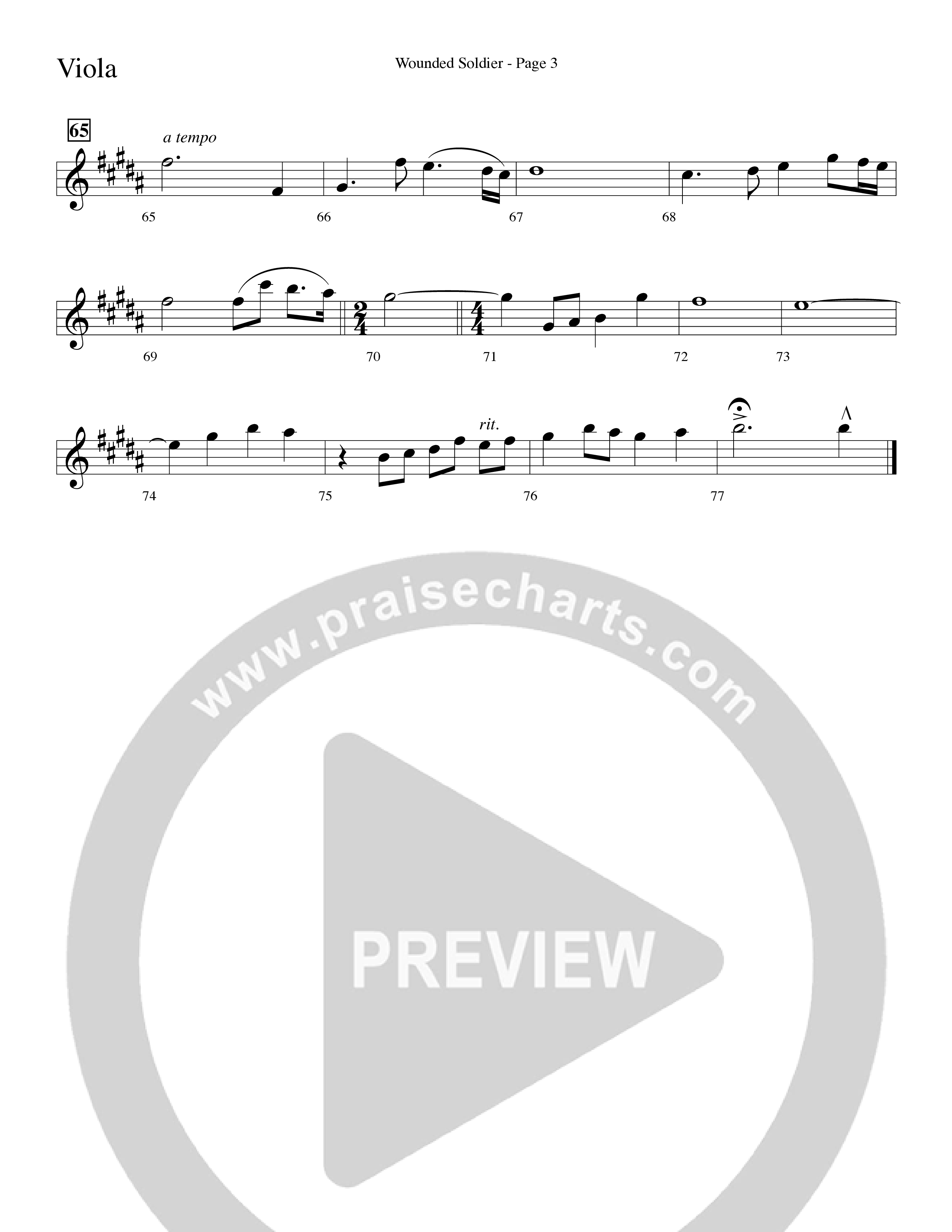 Wounded Soldier (with When We See Christ) (Choral Anthem SATB) Viola (Word Music Choral / Arr. Lari Goss)