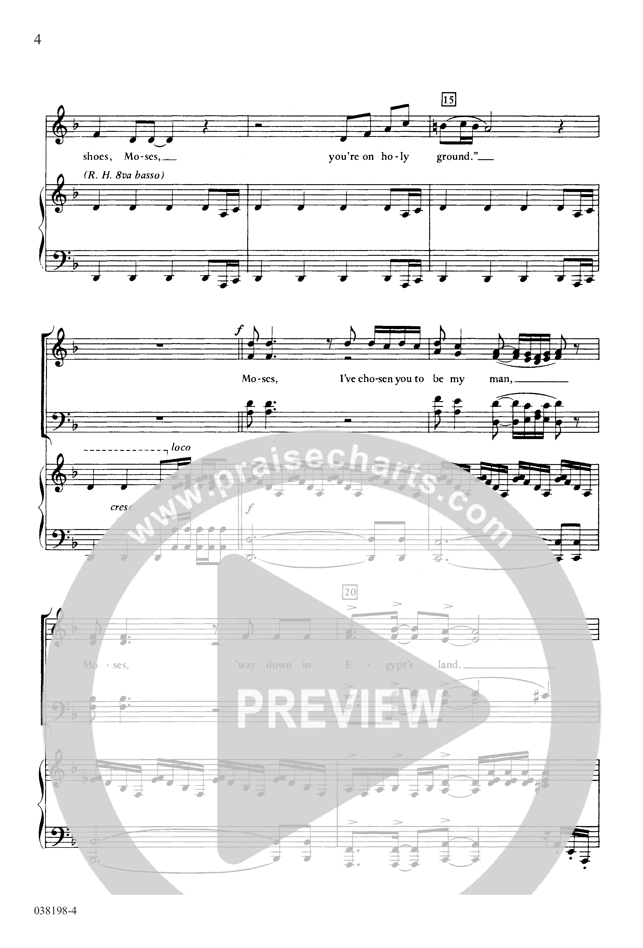 Moses (Choral Anthem SATB) Anthem (SATB/Piano) (Word Music Choral)