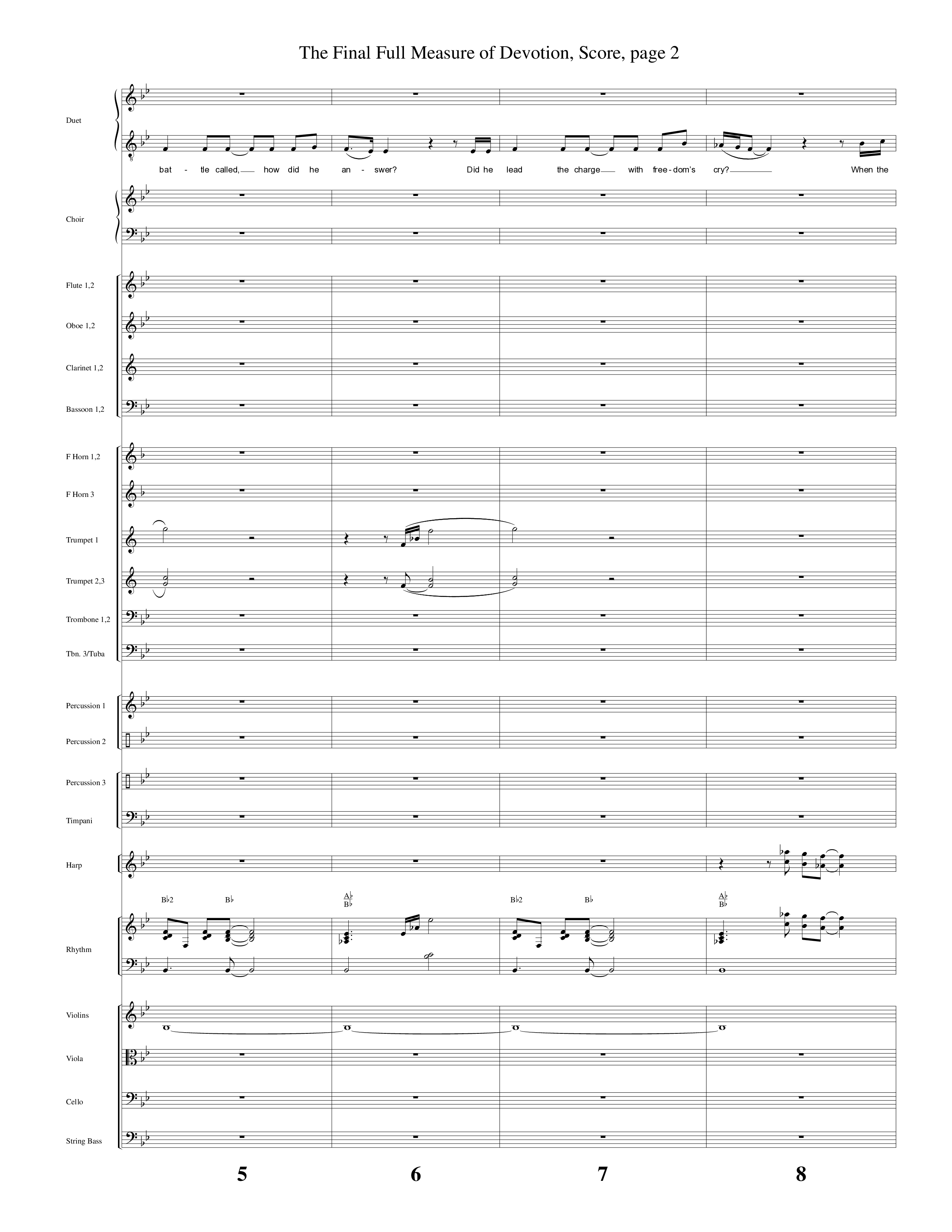 The Final Full Measure Of Devotion Orchestration (Word Music Choral / Arr. David Clydesdale)