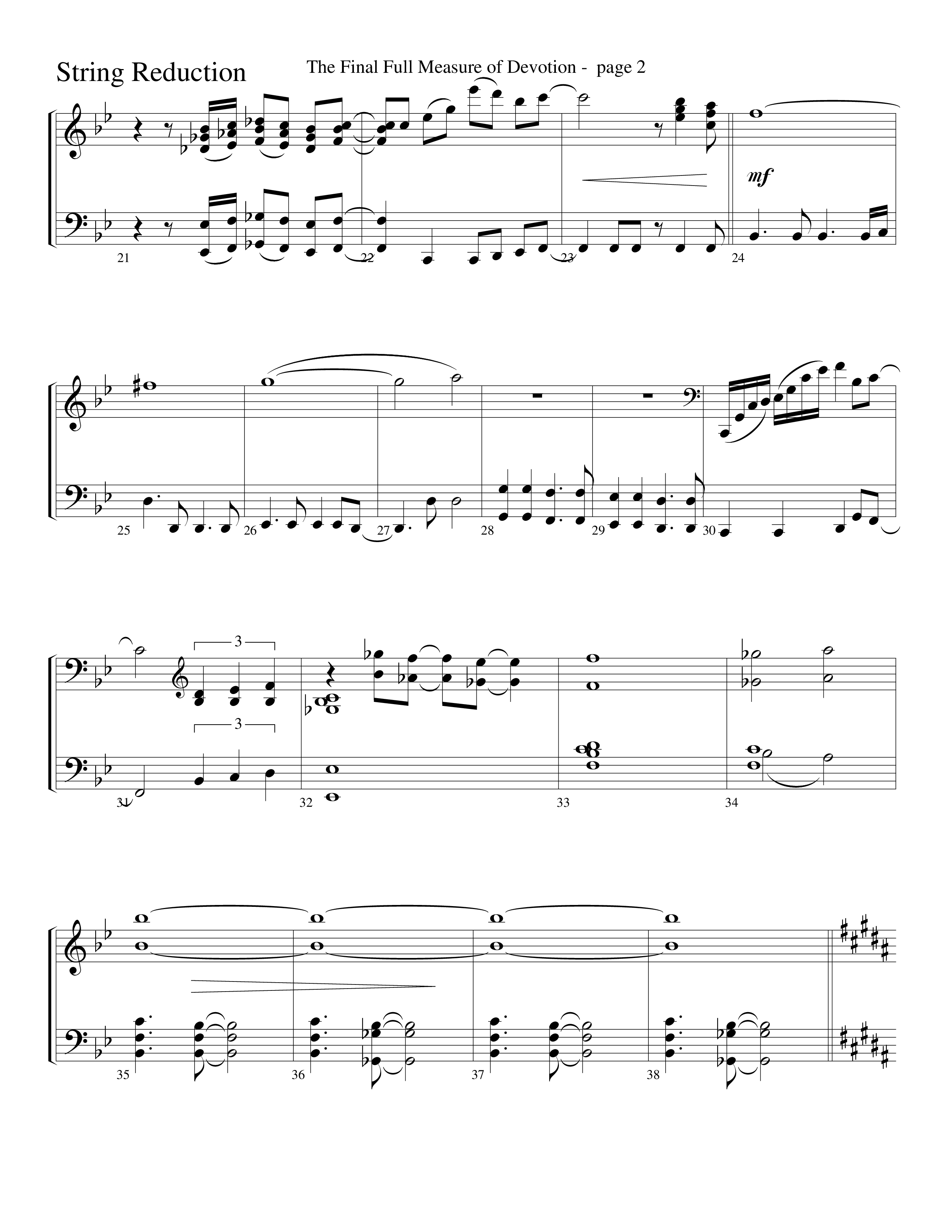 The Final Full Measure Of Devotion String Reduction (Word Music Choral / Arr. David Clydesdale)