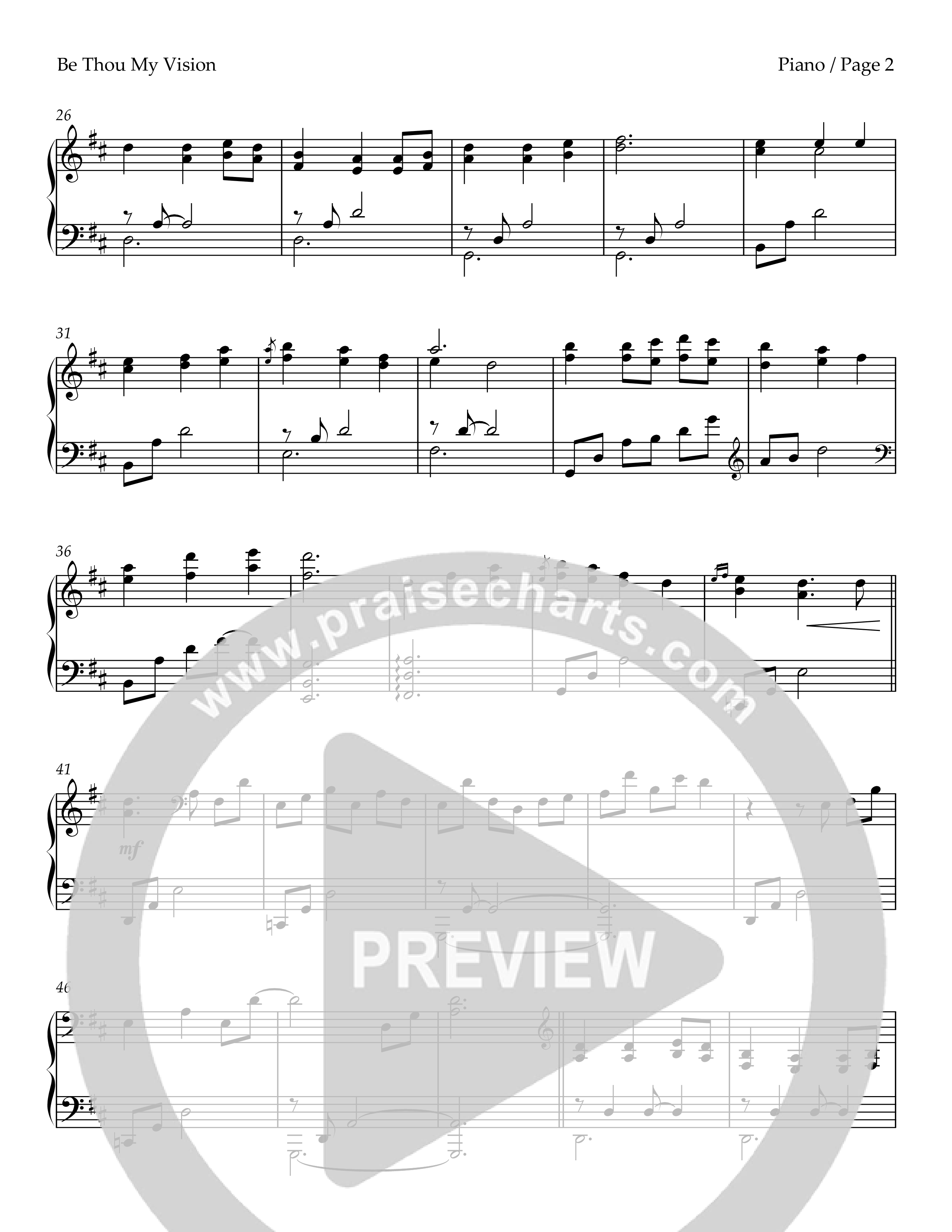 Be Thou My Vision (Piano) Piano Sheet (Keith & Kristyn Getty)