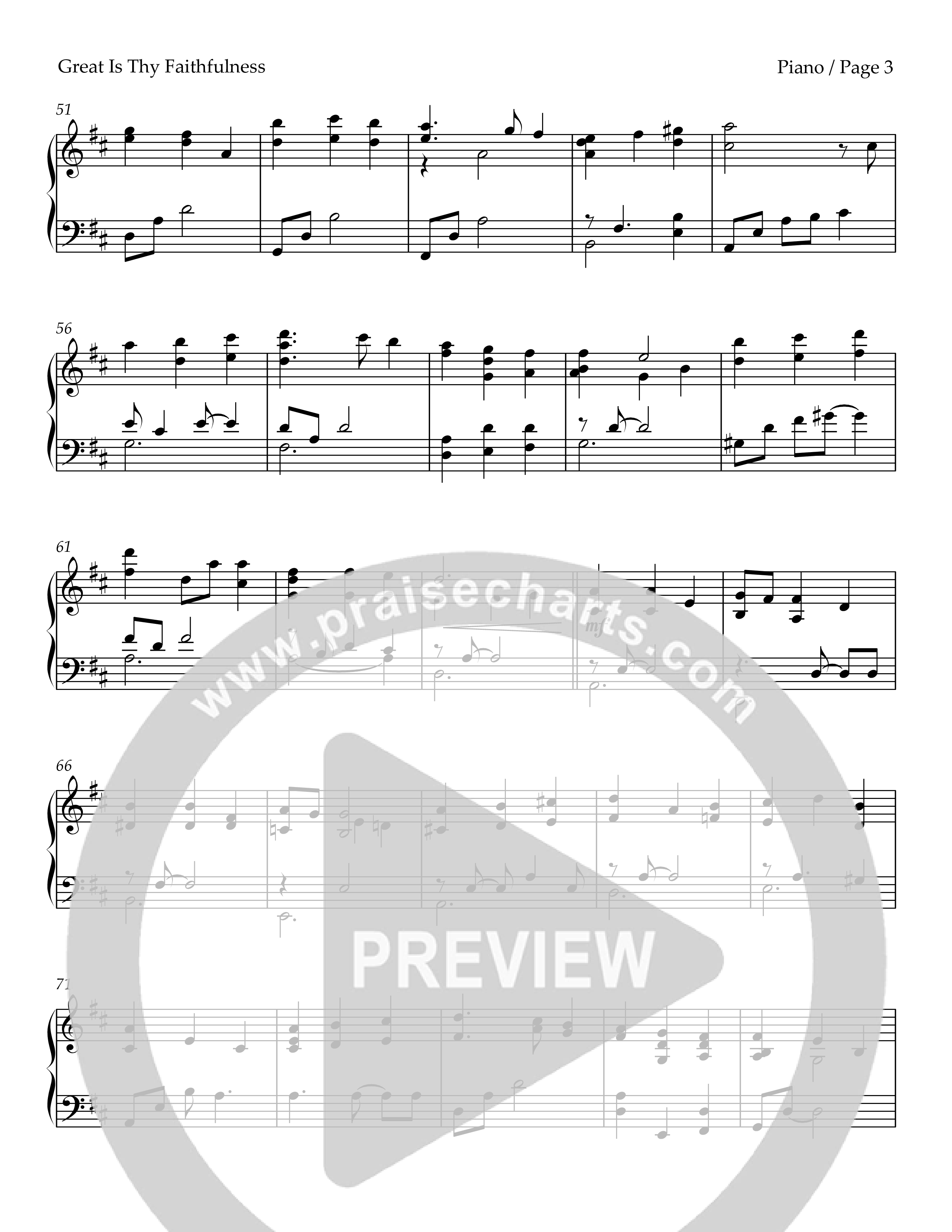Great Is Thy Faithfulness (Piano) Piano Sheet (Keith & Kristyn Getty)