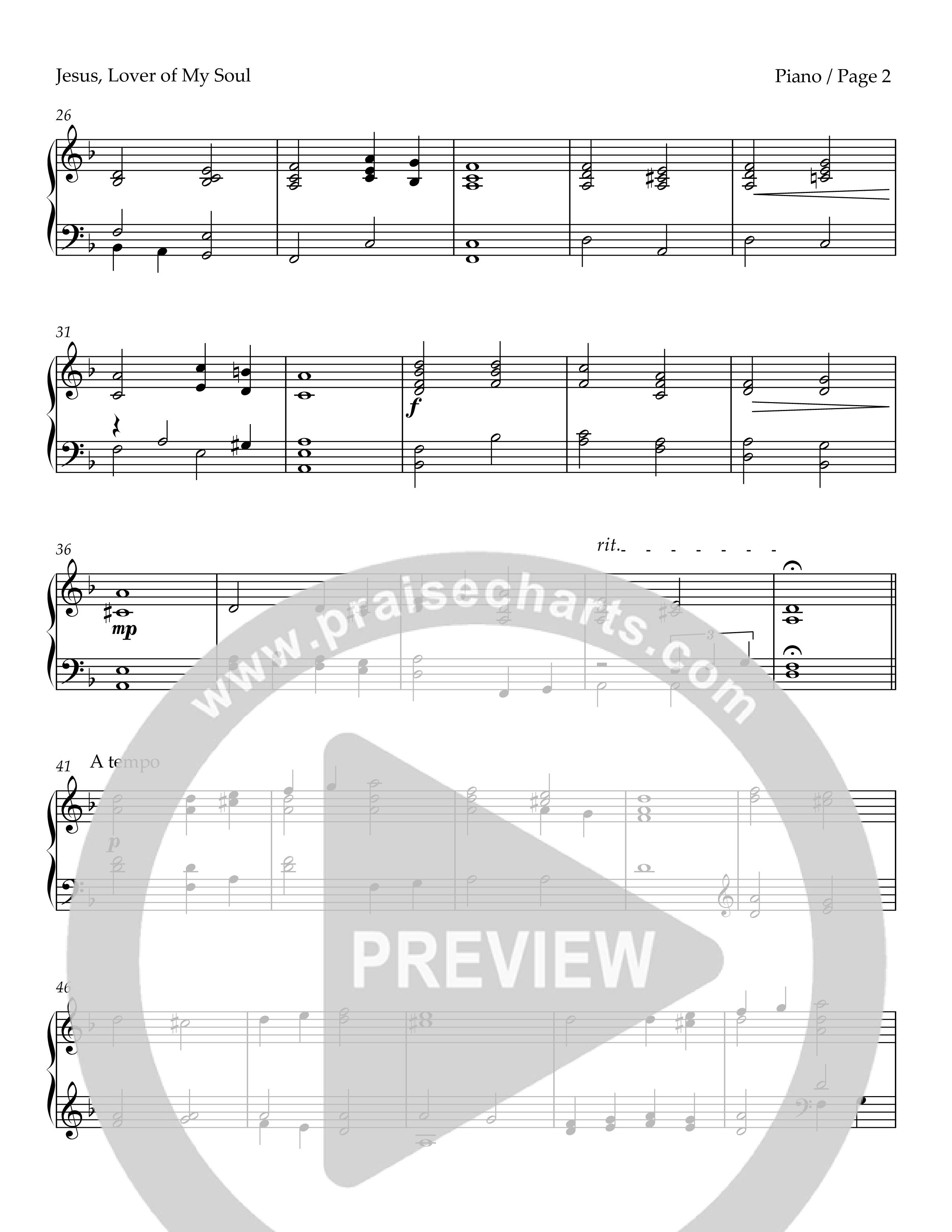 Jesus Lover Of My Soul (Piano) Piano Sheet (Keith & Kristyn Getty)