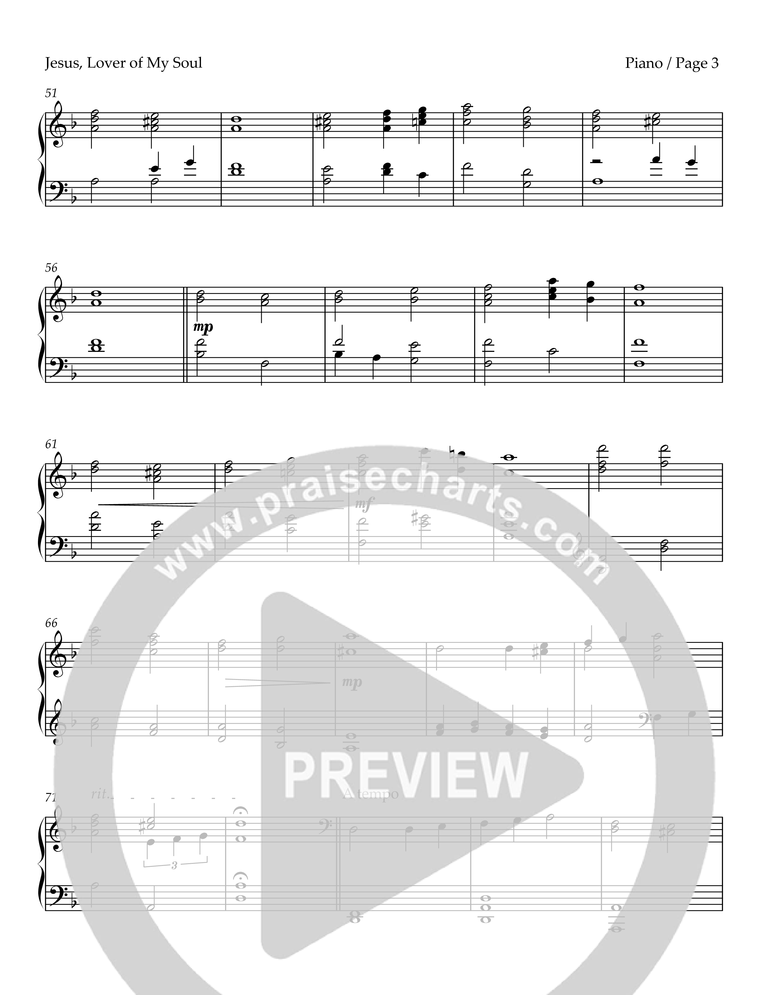 Jesus Lover Of My Soul (Piano) Piano Sheet (Keith & Kristyn Getty)