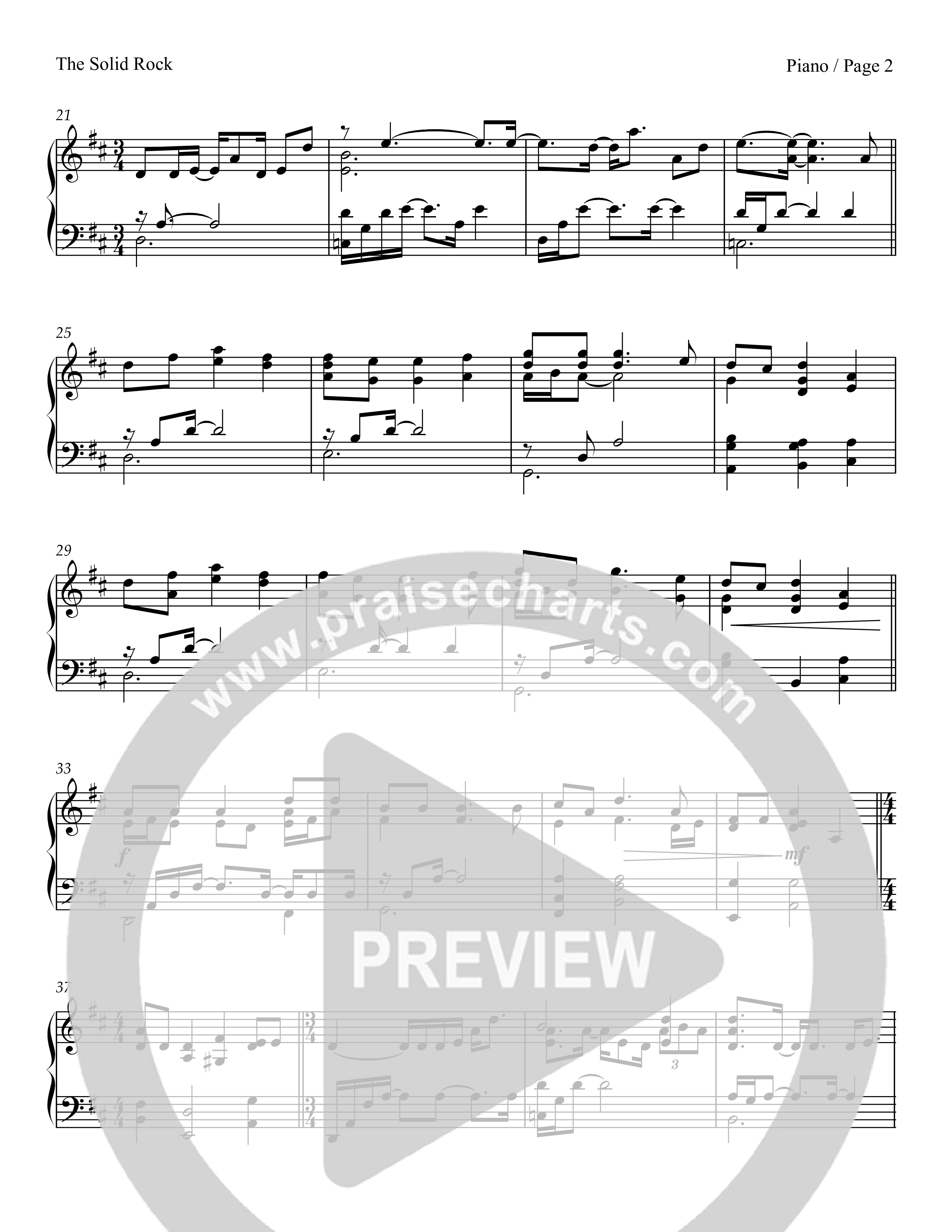 The Solid Rock (Piano) Piano Sheet (Keith & Kristyn Getty)