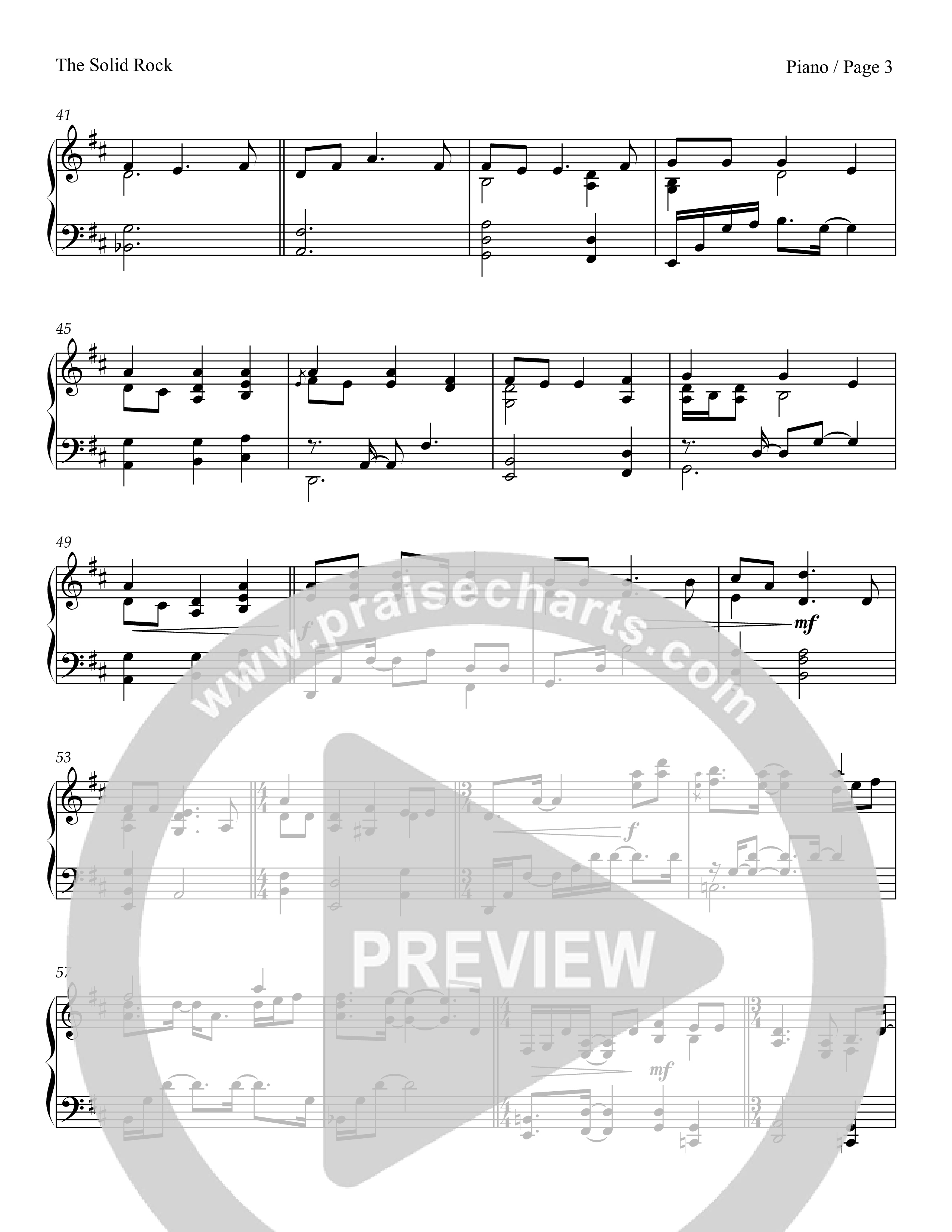 The Solid Rock (Piano) Piano Sheet (Keith & Kristyn Getty)