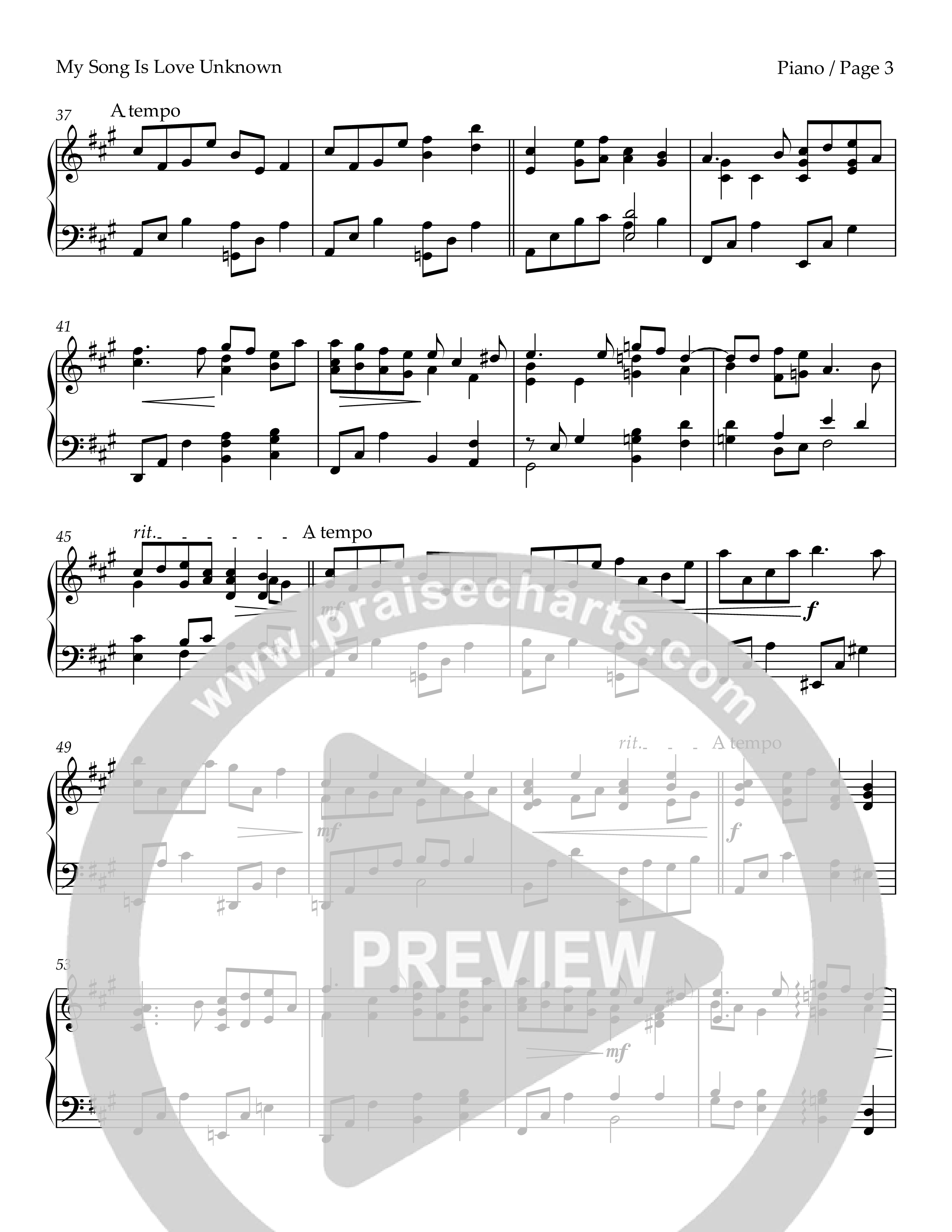 My Song Is The Love Unknown (Piano) Piano Sheet (Keith & Kristyn Getty)