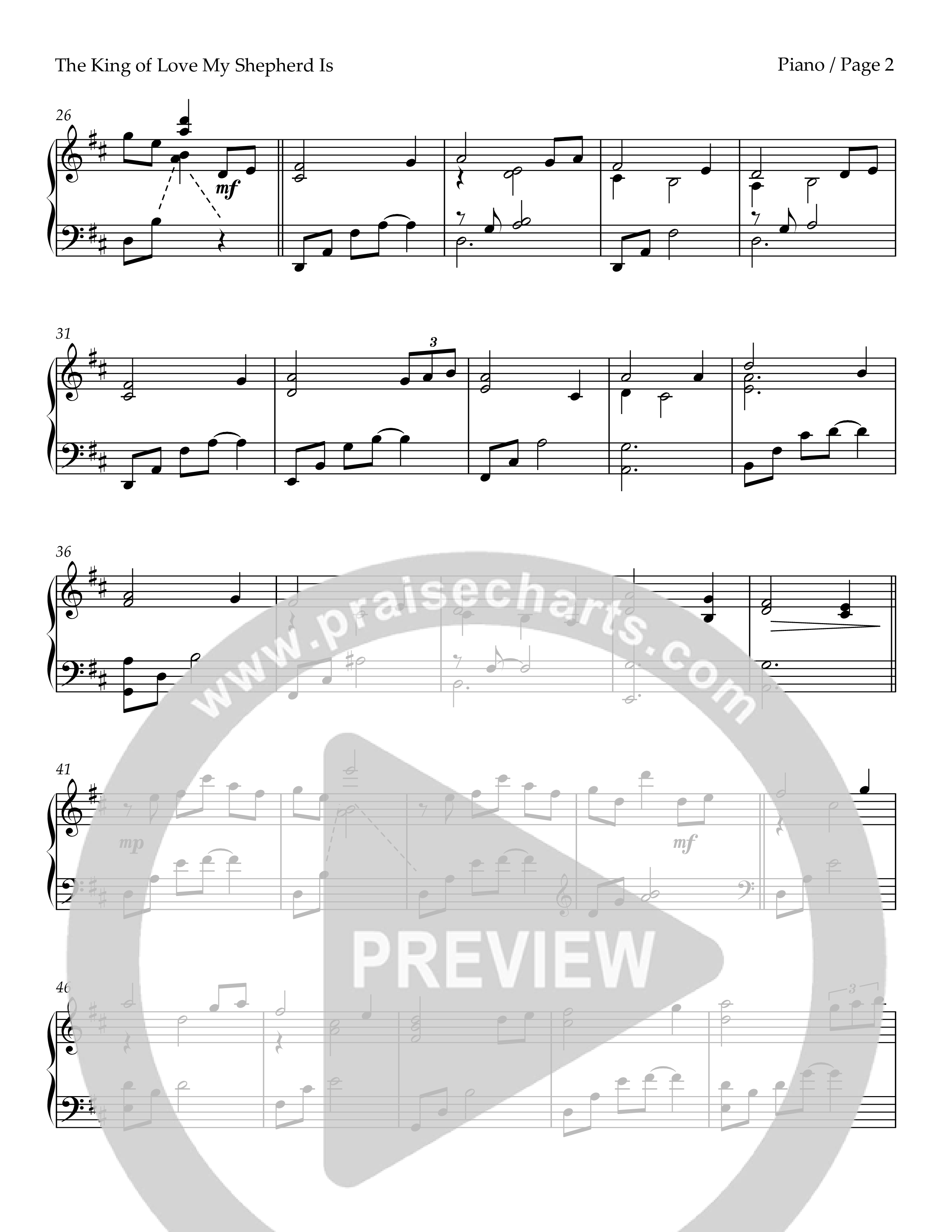 The King Of Love Is My Shepherd (Piano) Piano Sheet (Keith & Kristyn Getty)